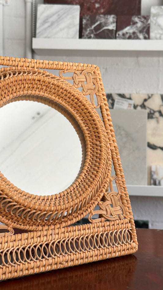 Rattan Vanity Mirror
