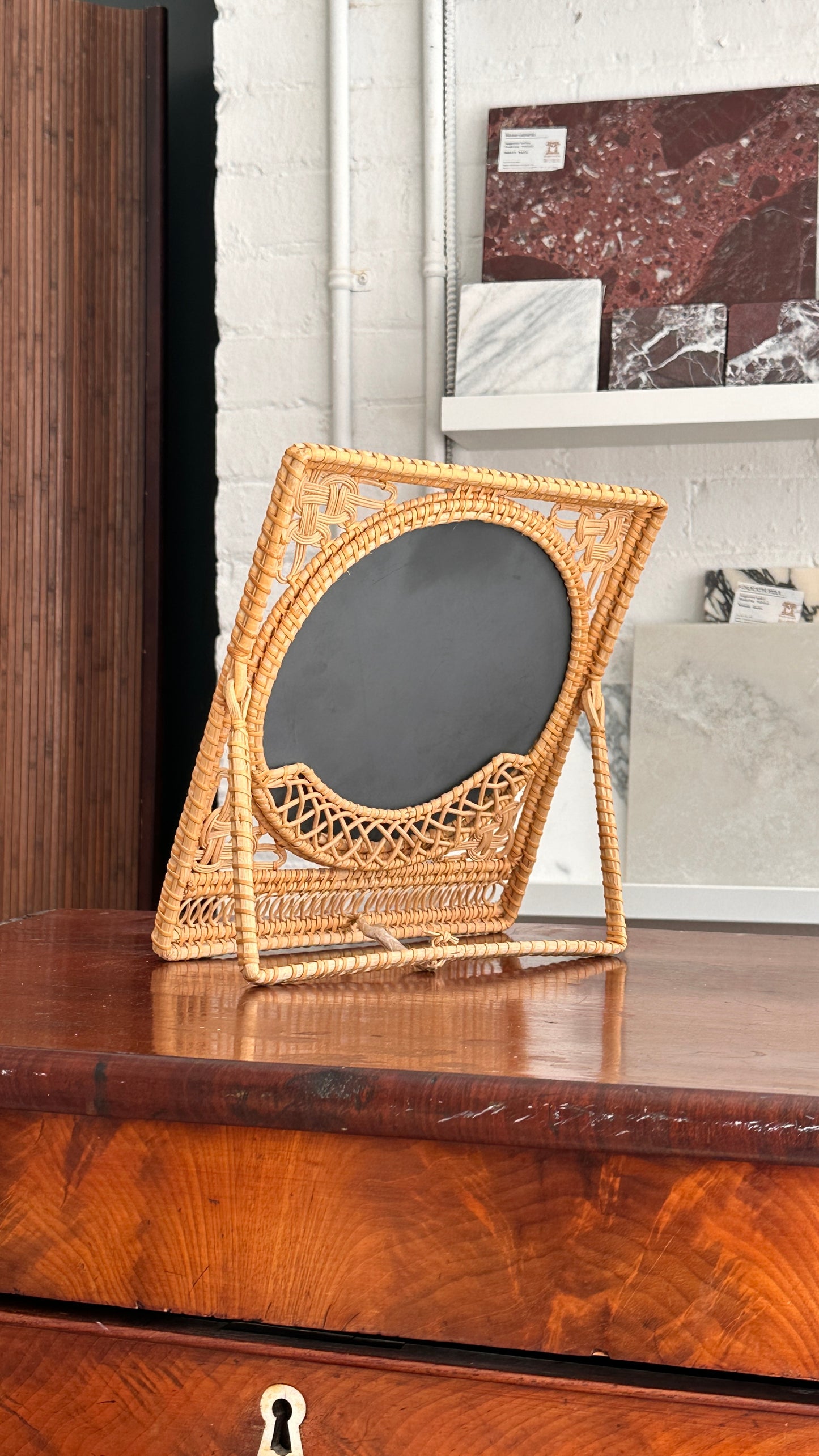 Rattan Vanity Mirror