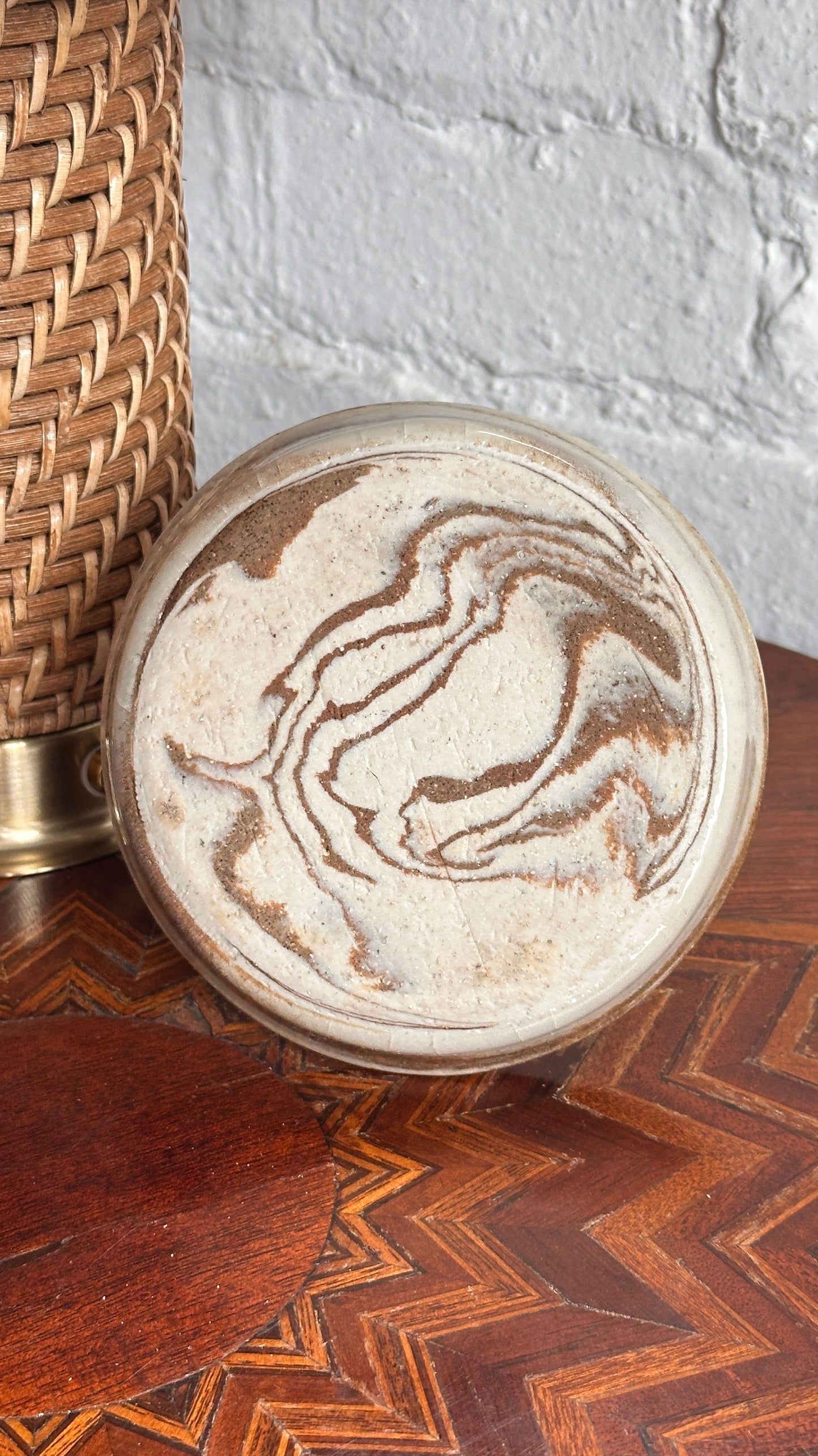 Swirled Clay Candle Holder