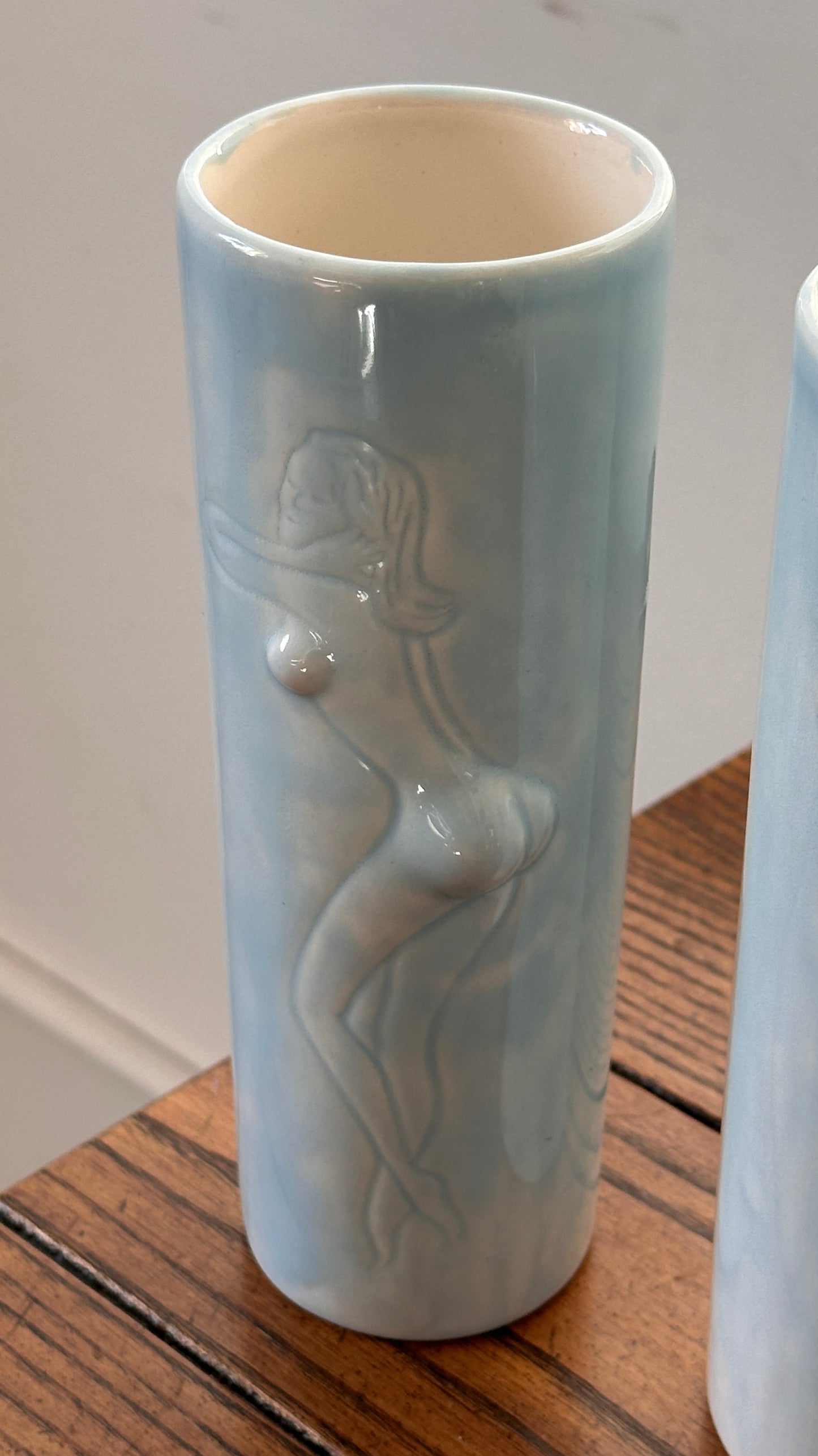 Pair of Naked Lady Ceramic Vases