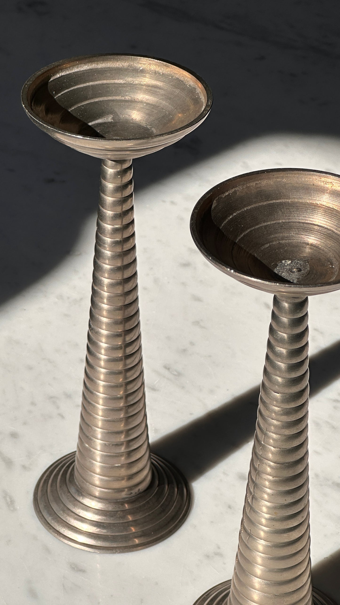 Pair of Vintage Metal Candle Stick Holders