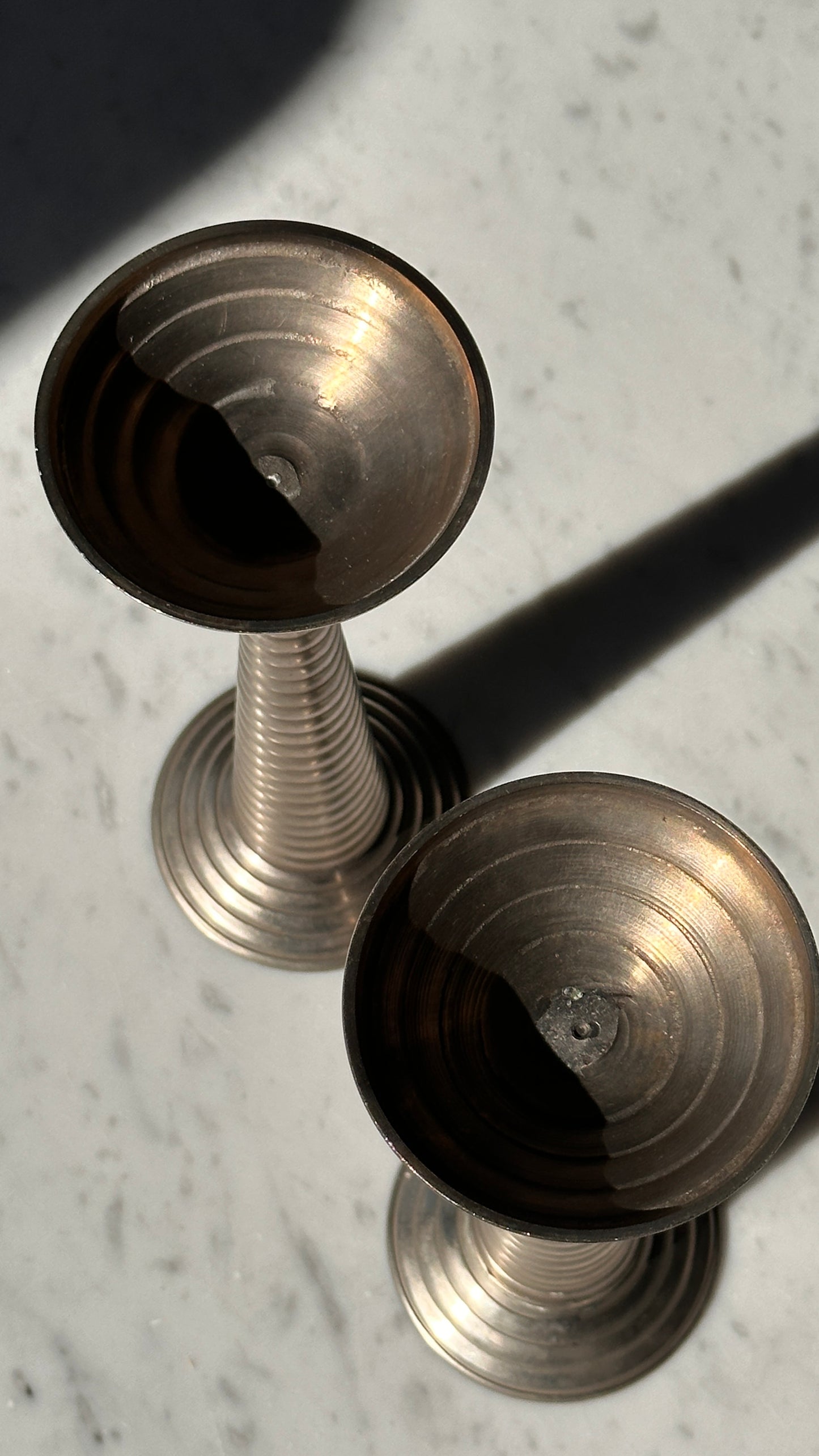 Pair of Vintage Metal Candle Stick Holders