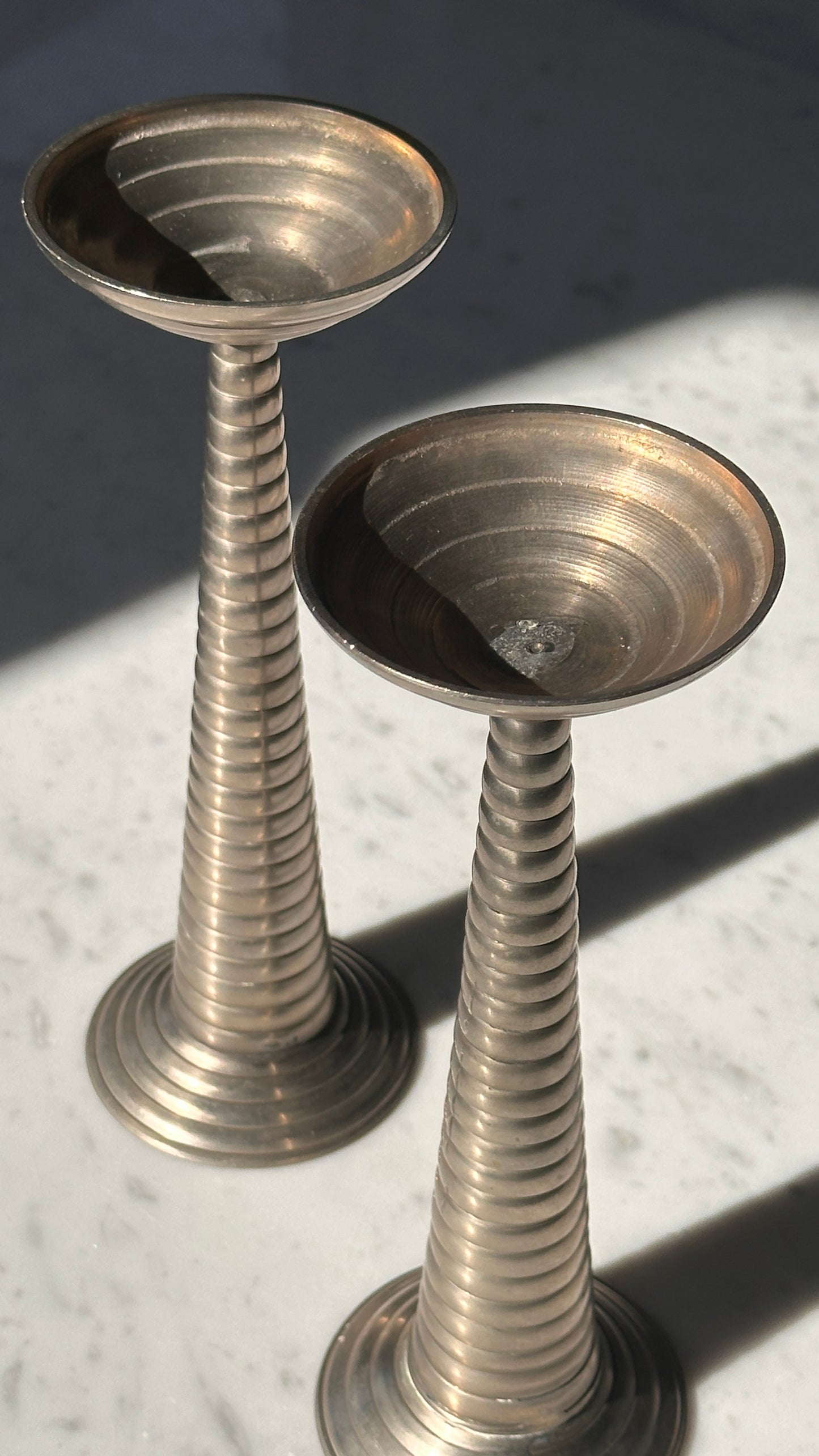 Pair of Vintage Metal Candle Stick Holders