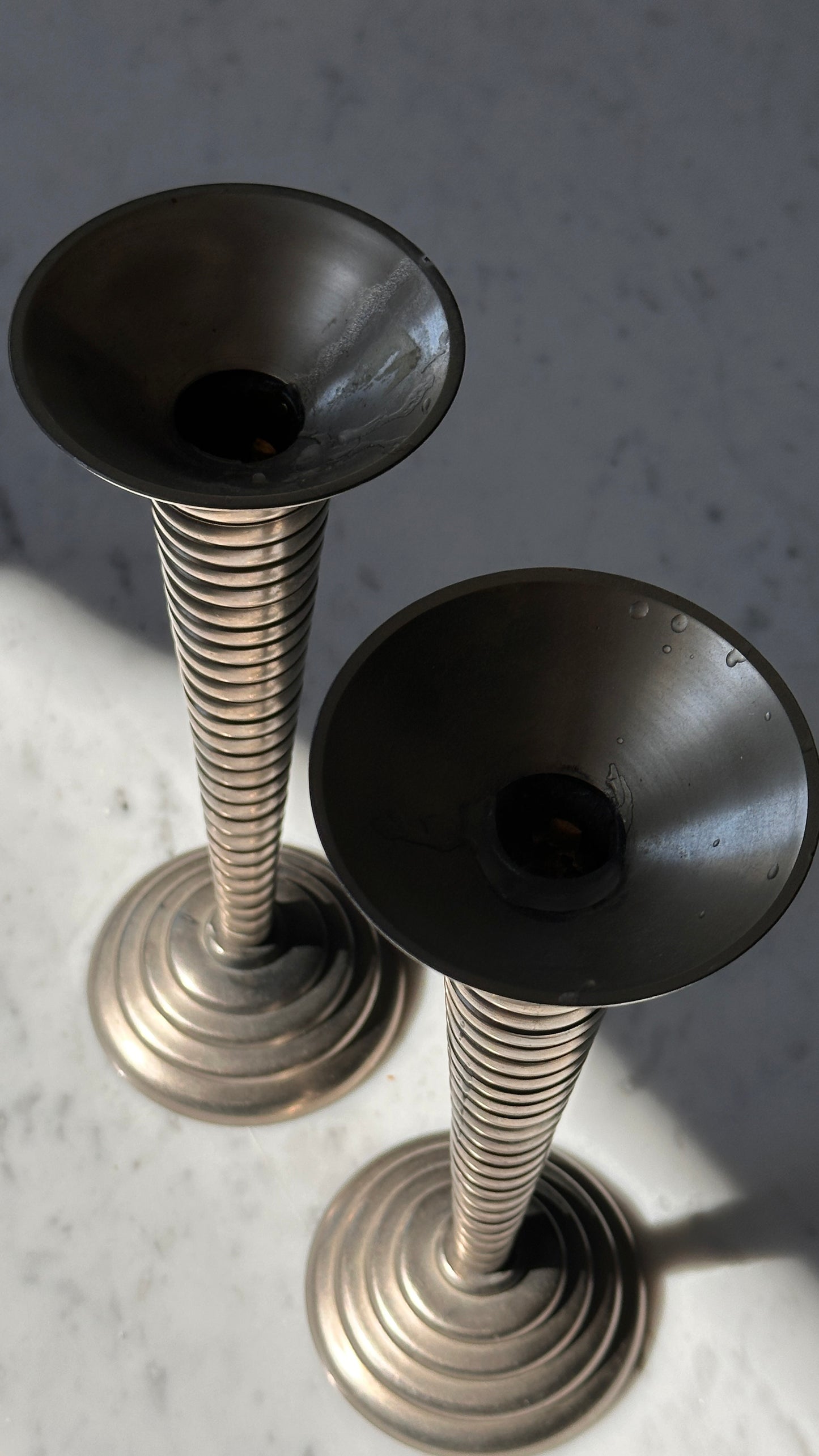 Pair of Vintage Metal Candle Stick Holders