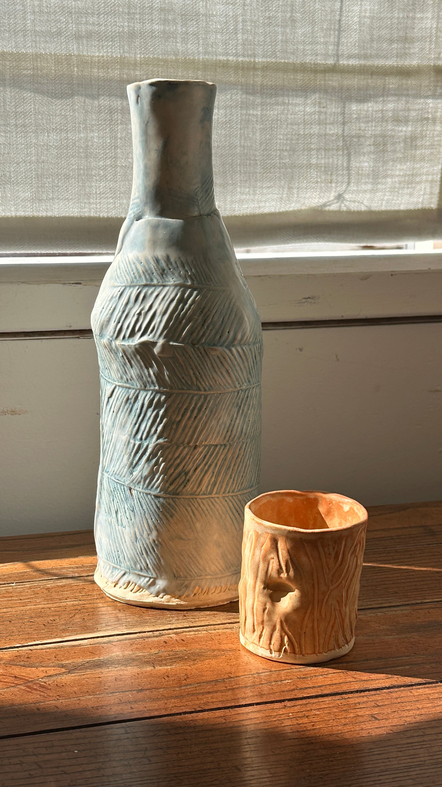 Ceramic Vase & Cup set