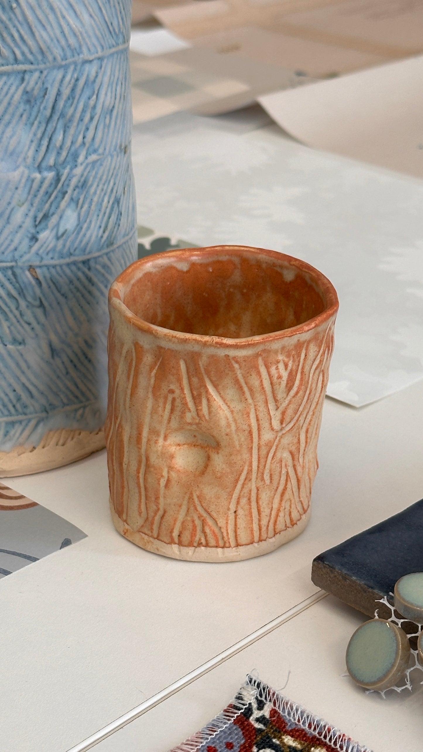 Ceramic Vase & Cup set