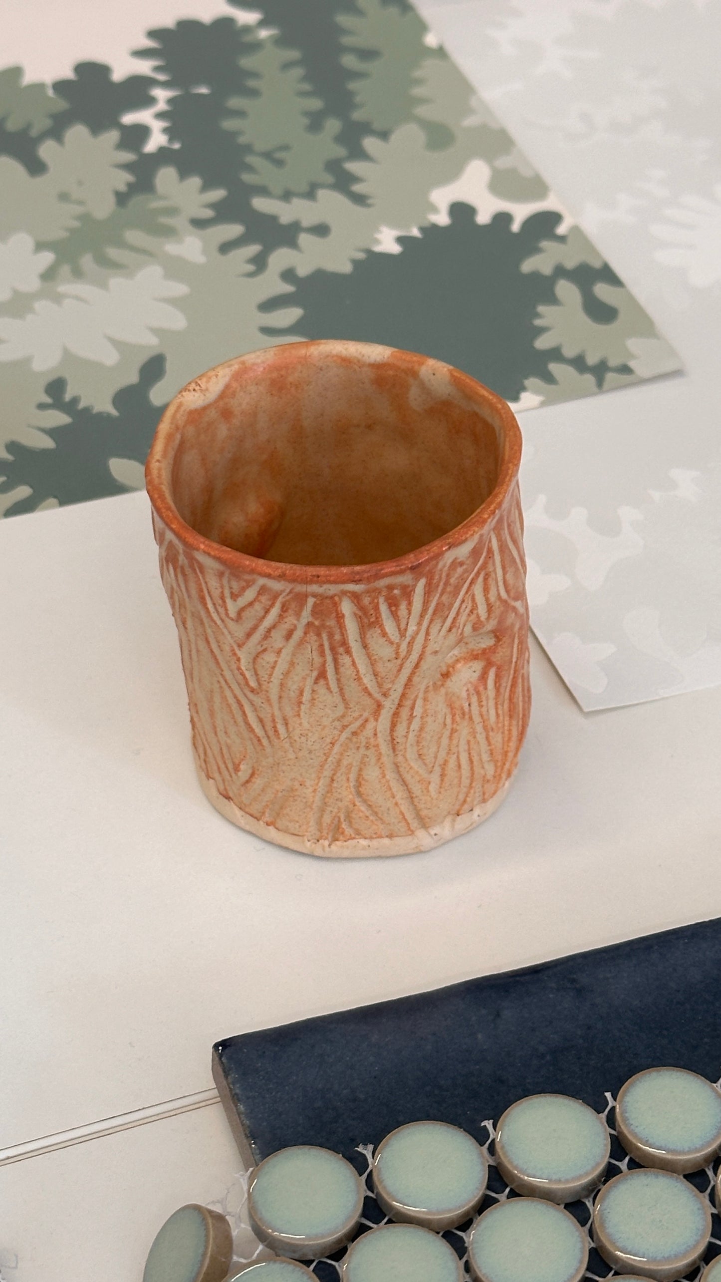 Ceramic Vase & Cup set