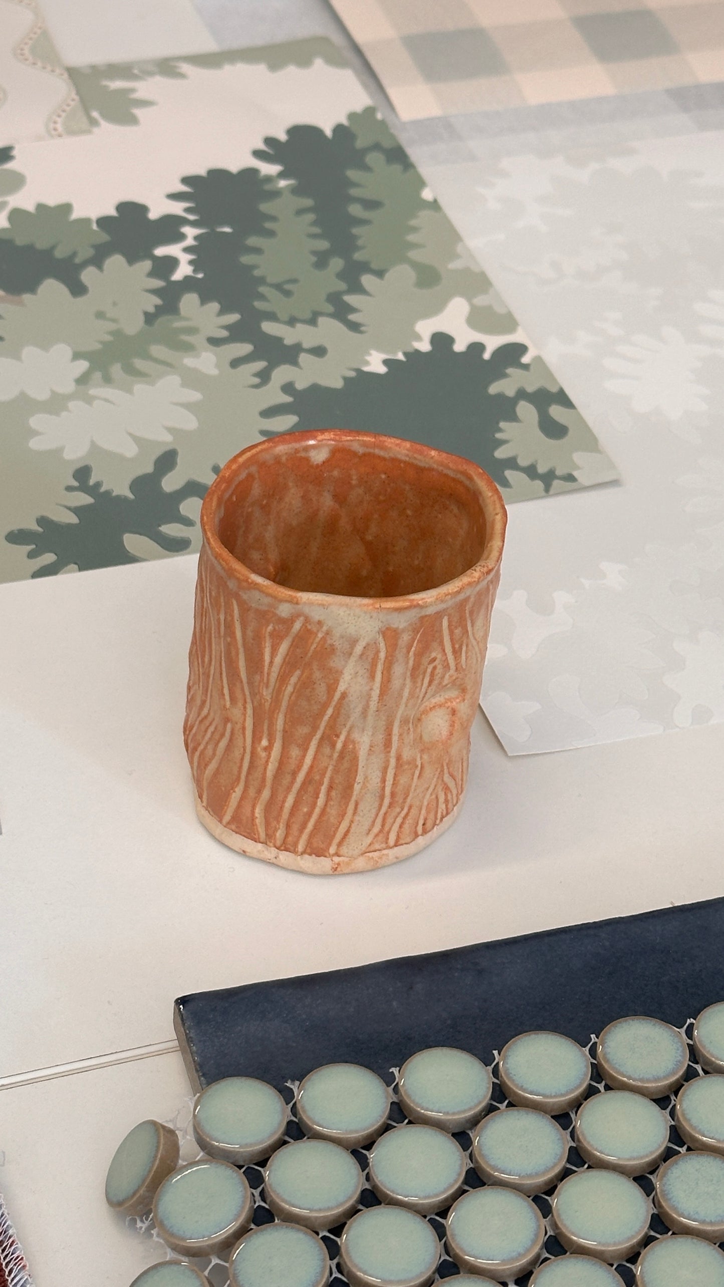 Ceramic Vase & Cup set