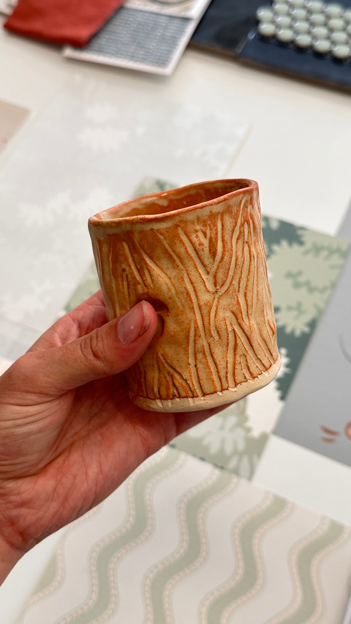 Ceramic Vase & Cup set