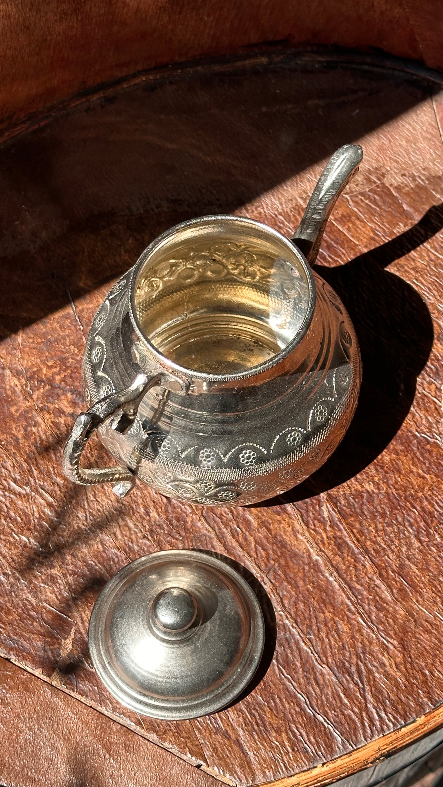 Pair of Metal Teapots
