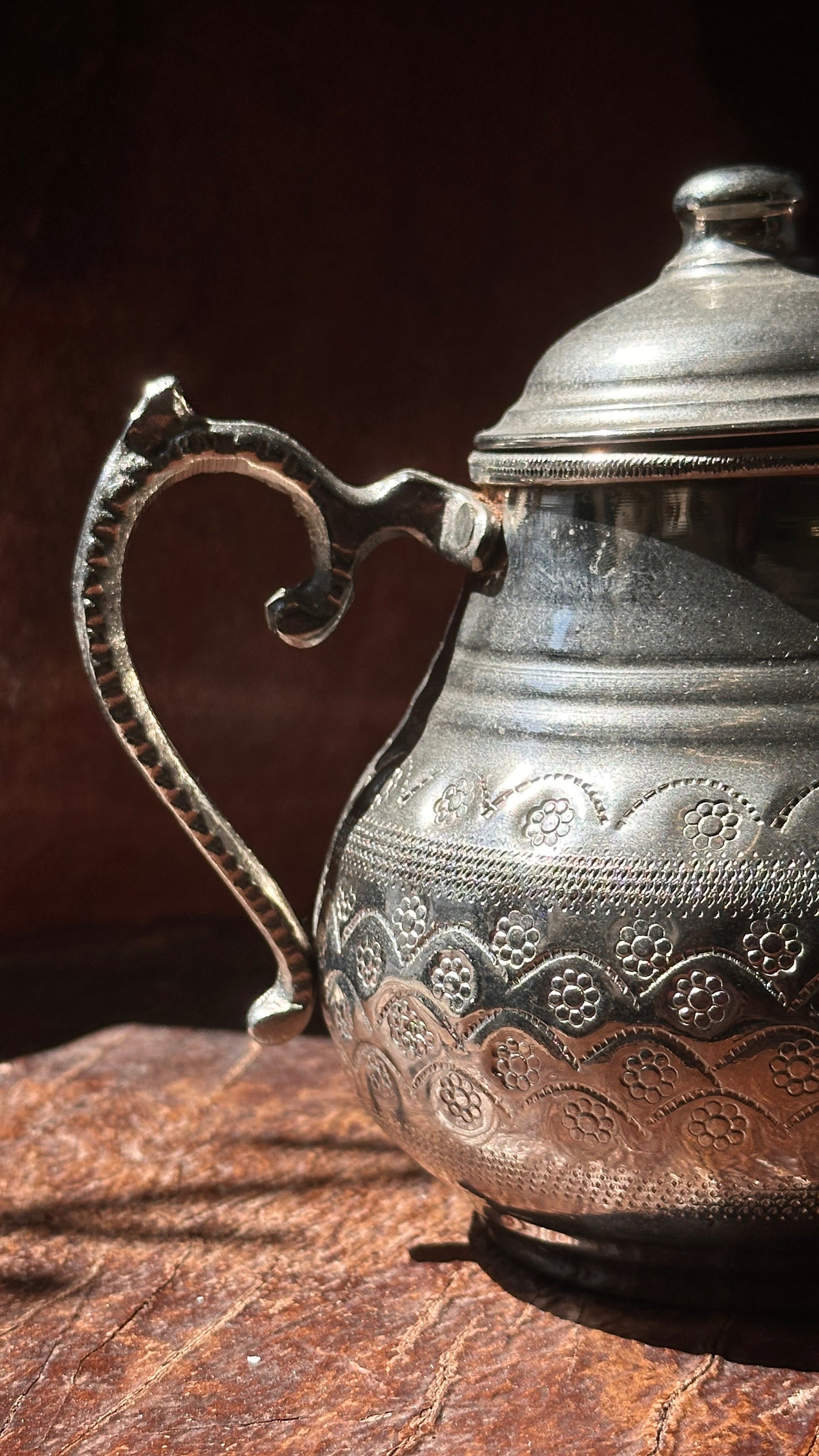 Pair of Metal Teapots