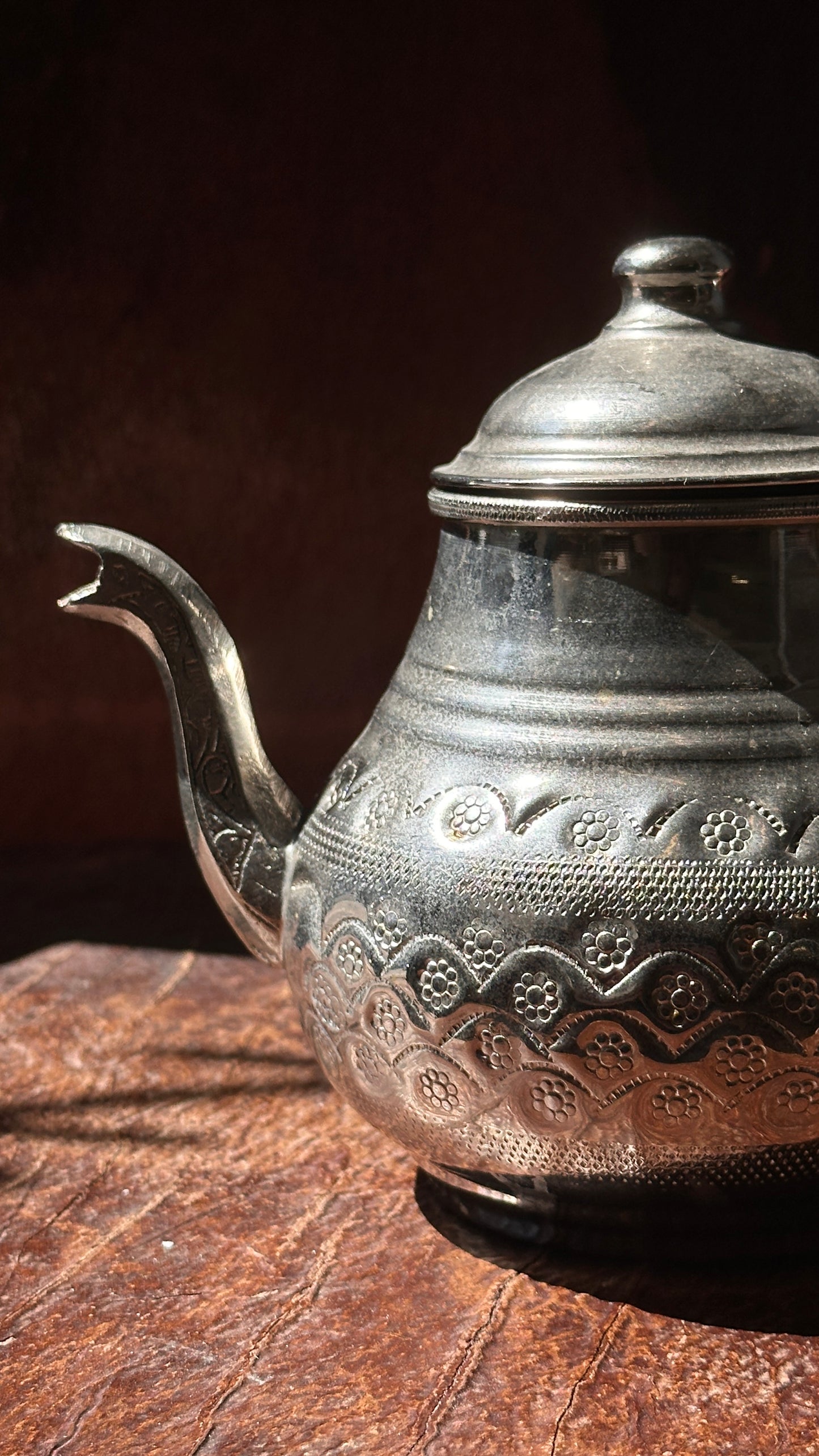 Pair of Metal Teapots