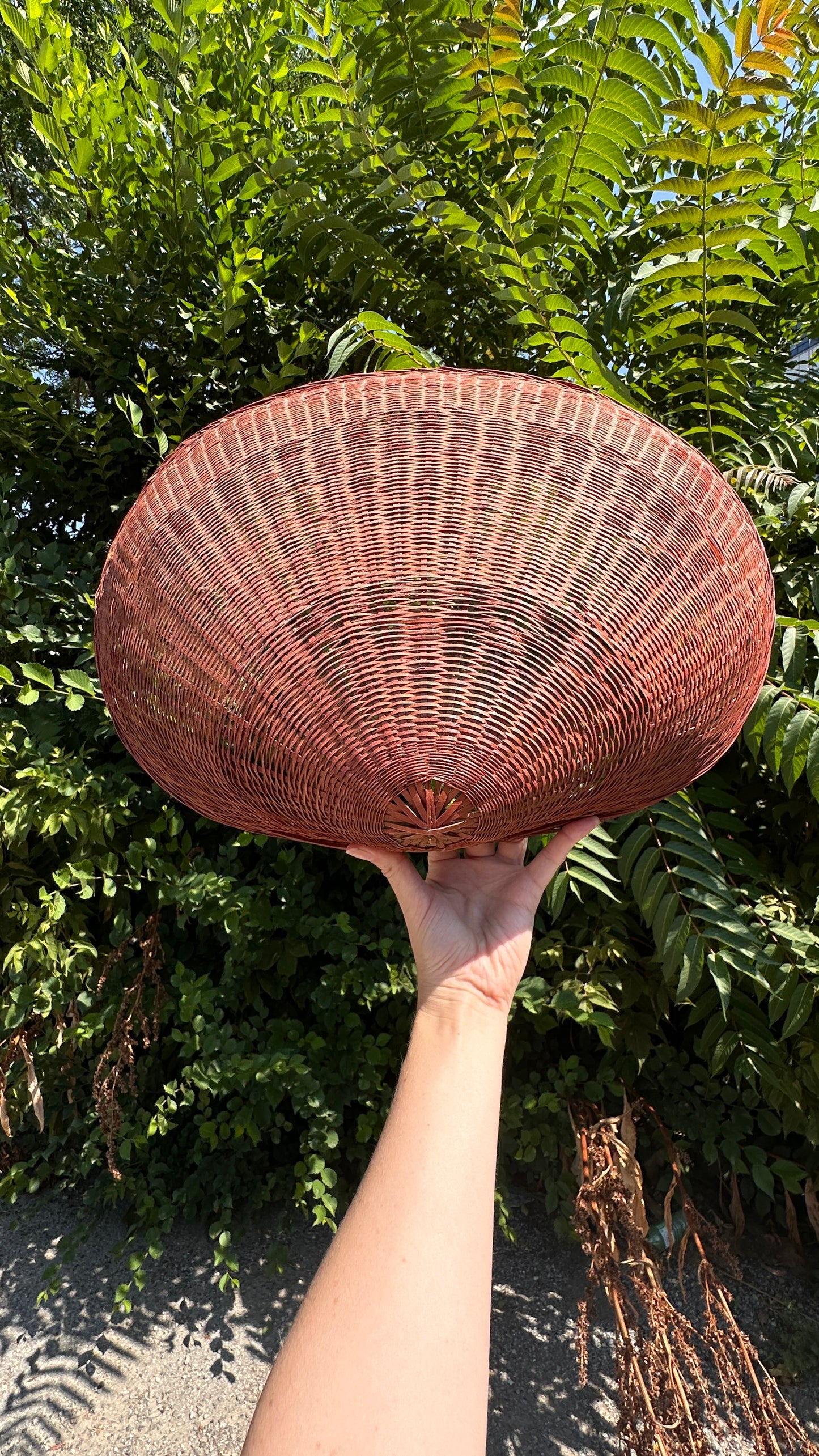 Vintage Shell Shaped Woven Basket