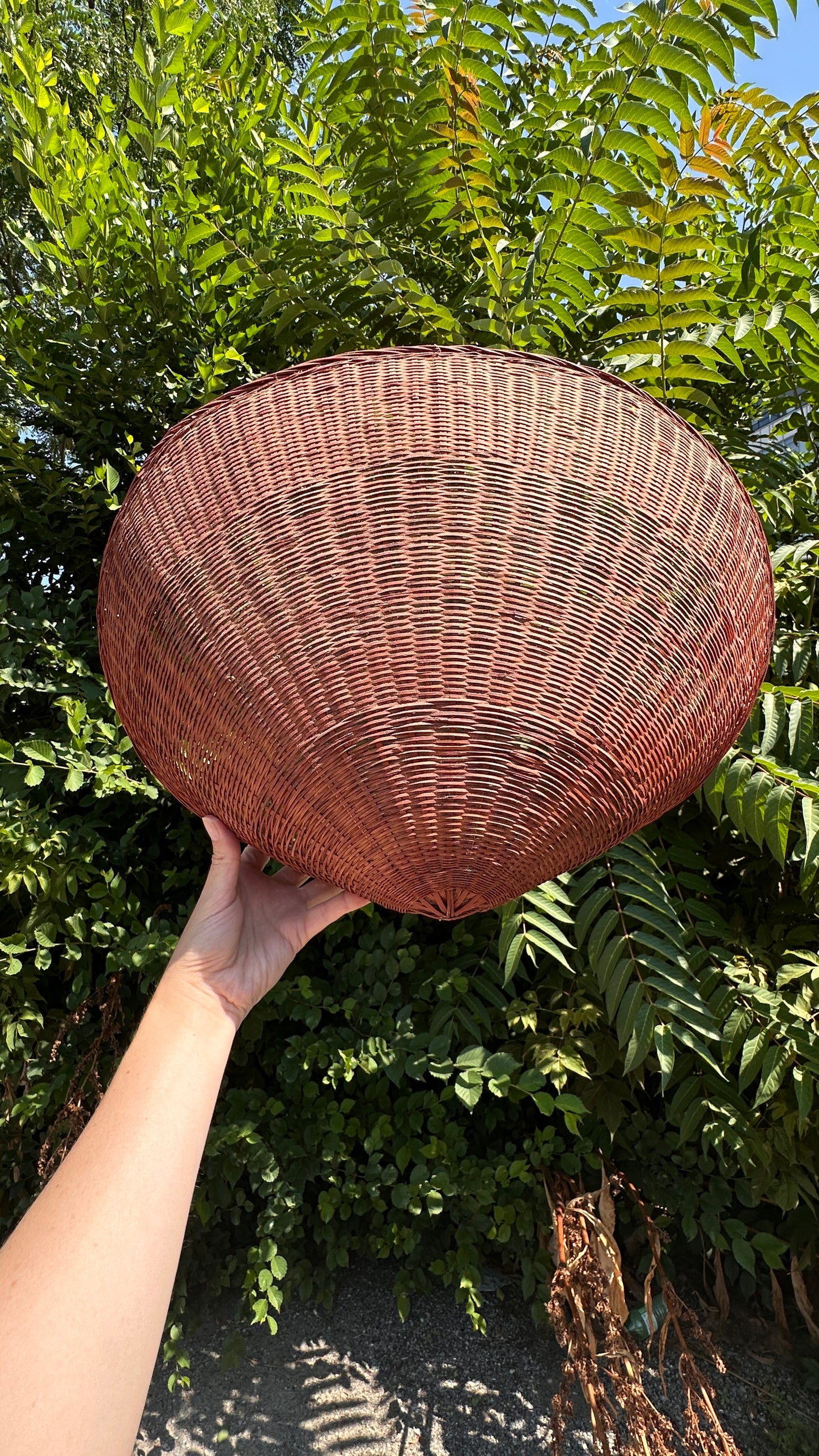 Vintage Shell Shaped Woven Basket