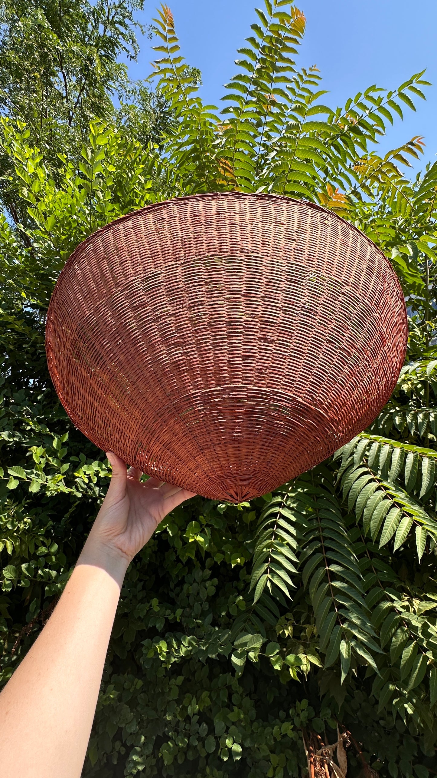 Vintage Shell Shaped Woven Basket