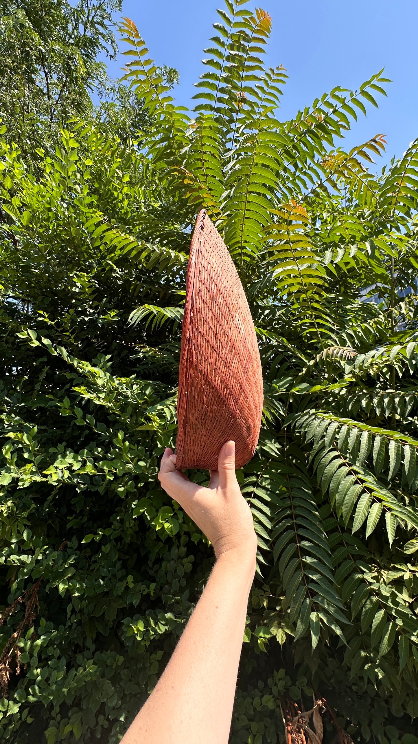 Vintage Shell Shaped Woven Basket