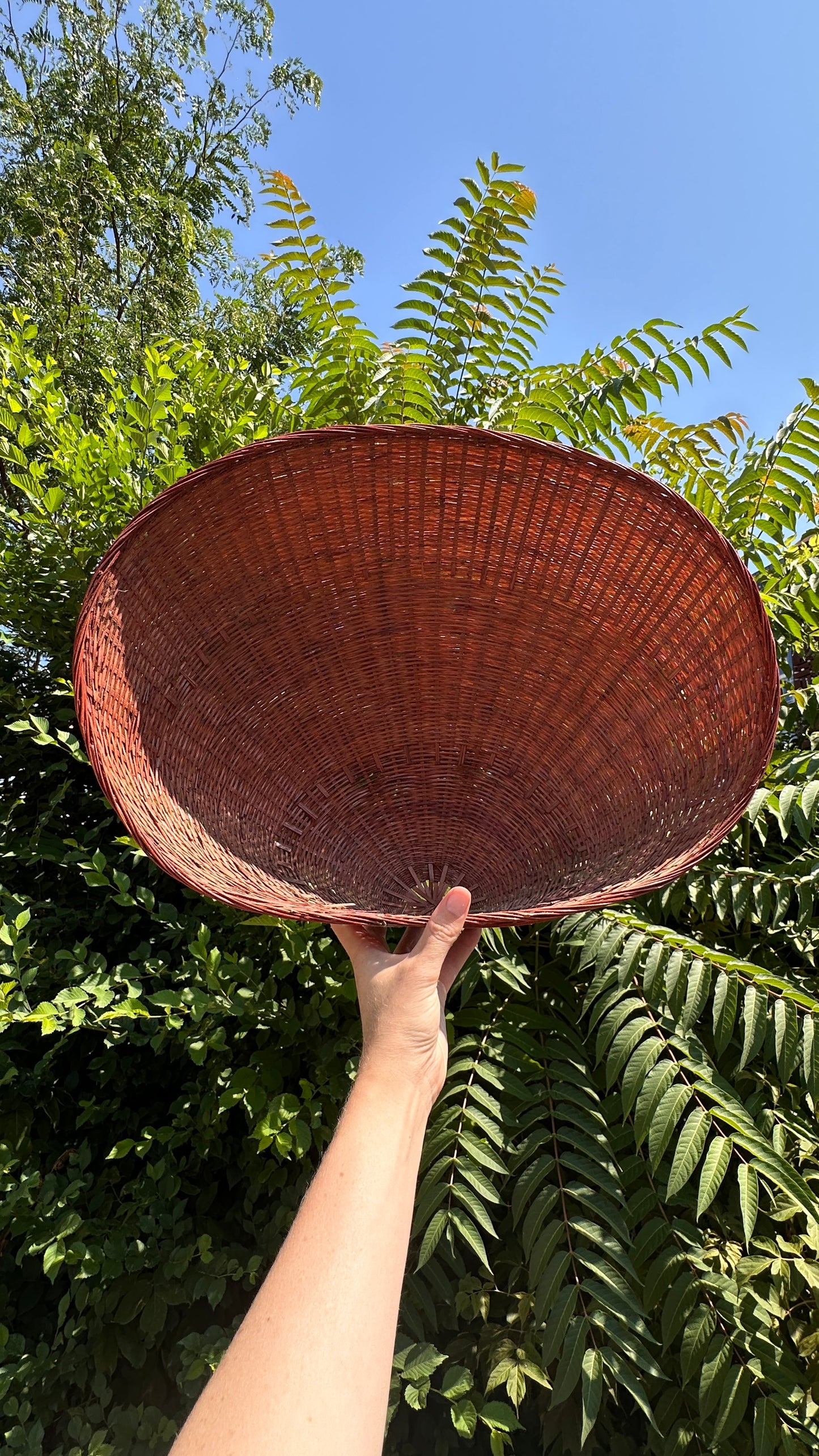 Vintage Shell Shaped Woven Basket