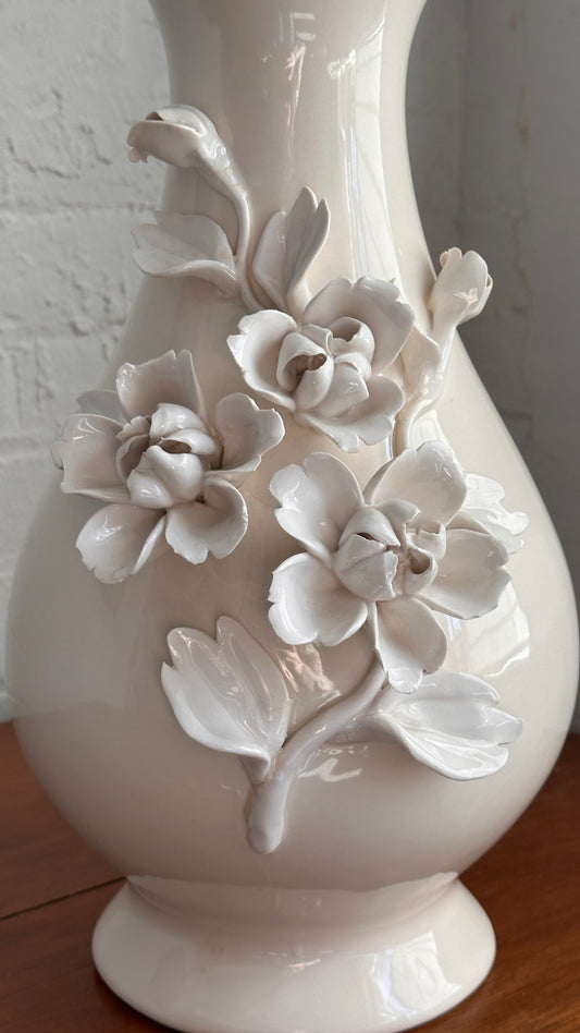 Floral Decorated Ceramic Vase