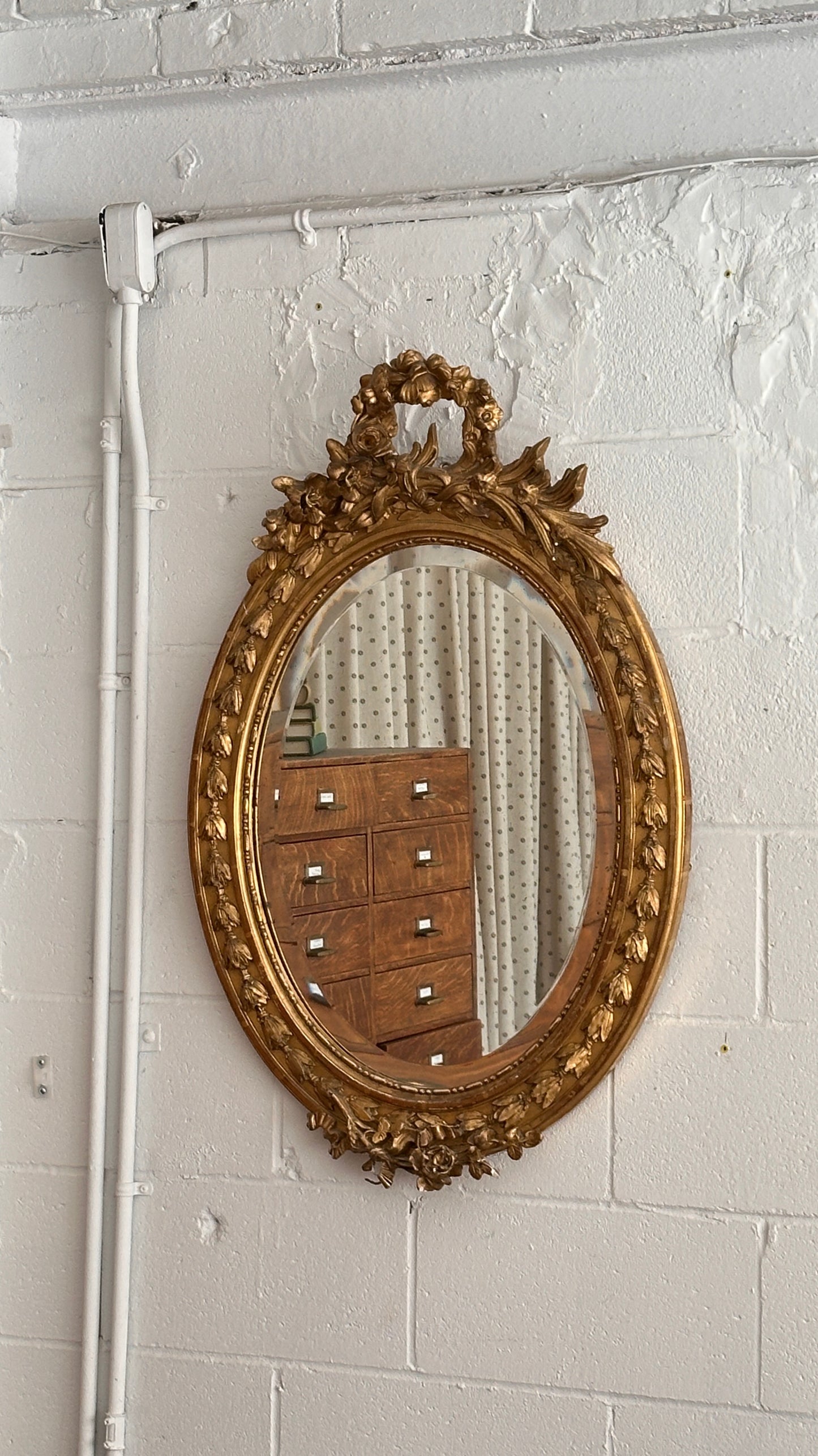 Gilt Oval Mirror