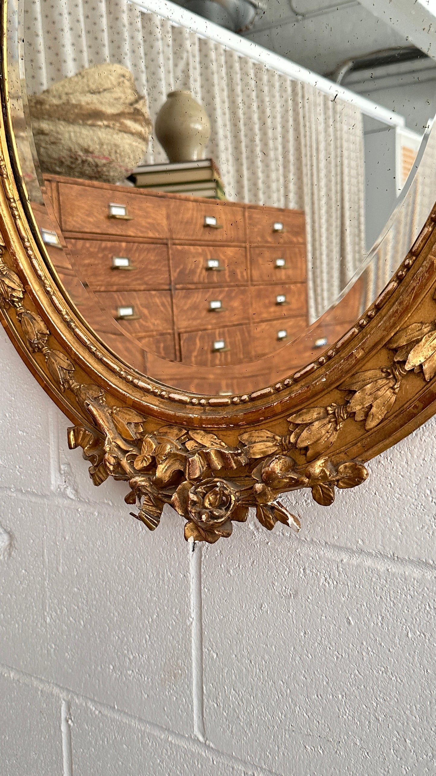 Gilt Oval Mirror