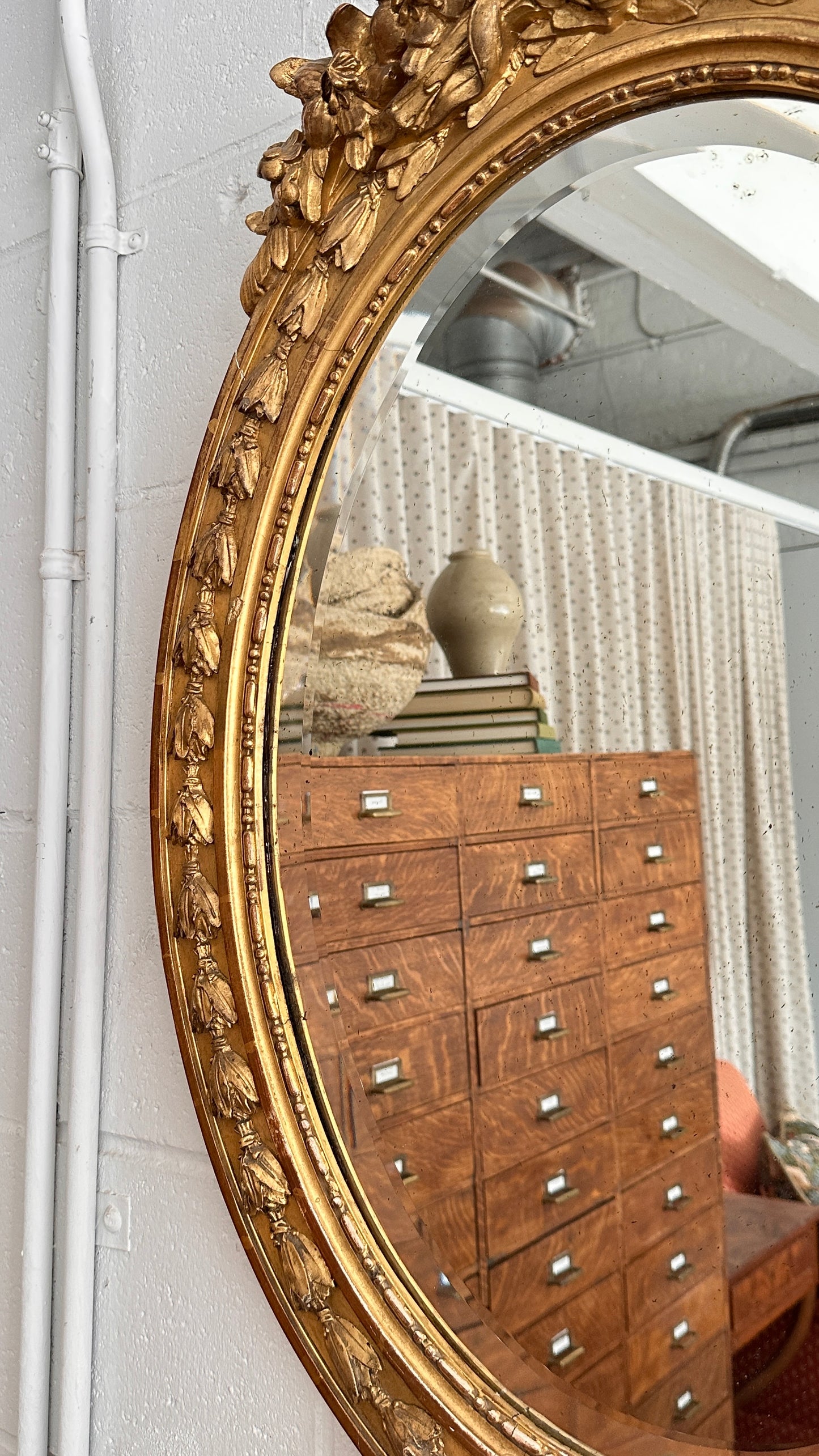 Gilt Oval Mirror