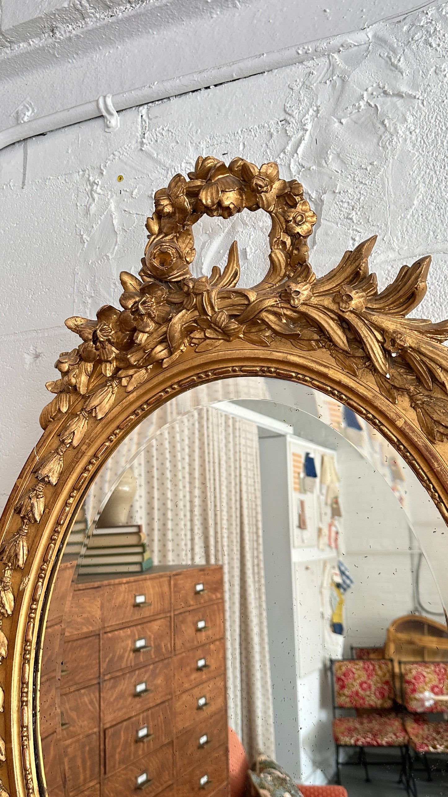 Gilt Oval Mirror