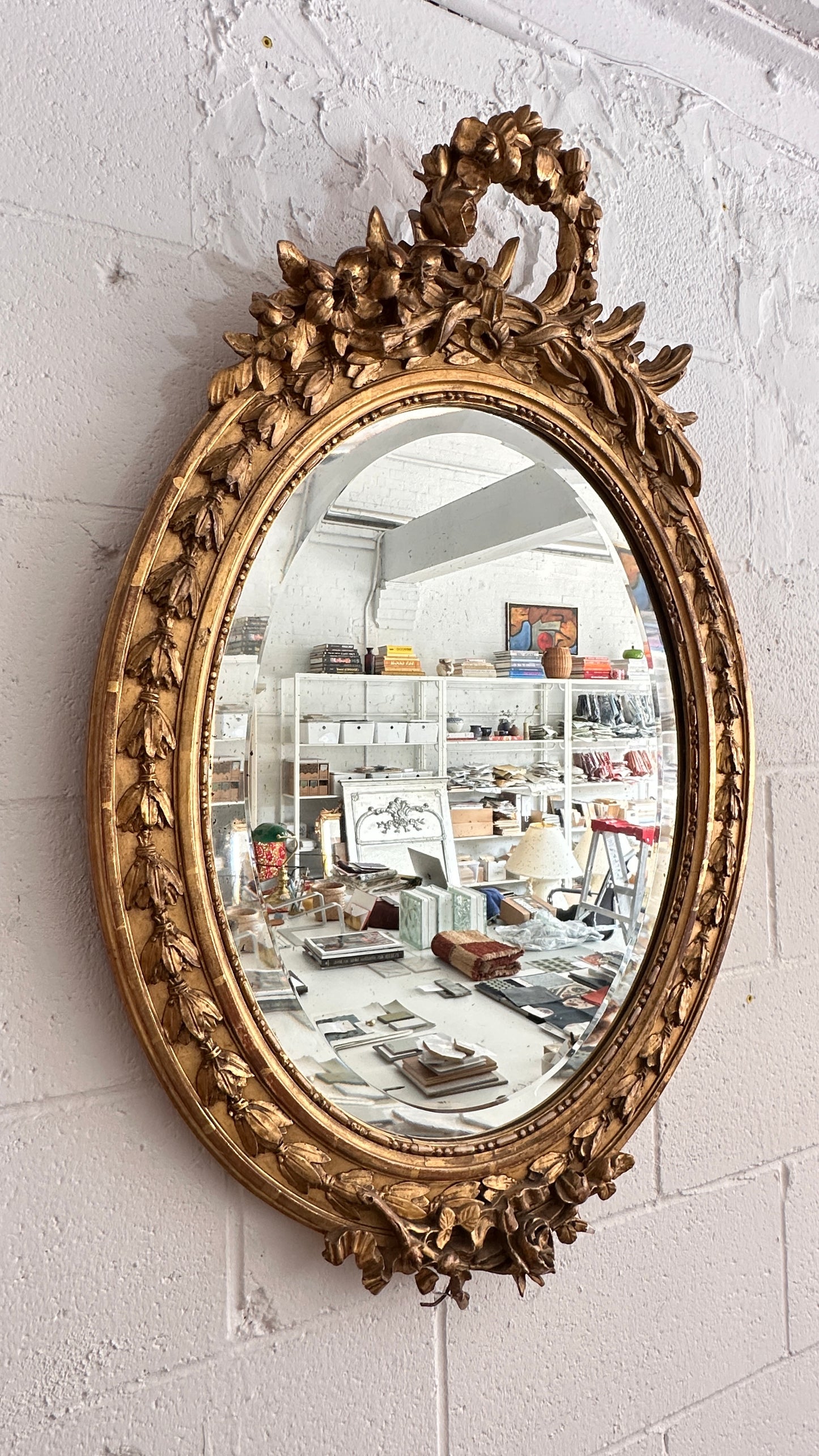 Gilt Oval Mirror