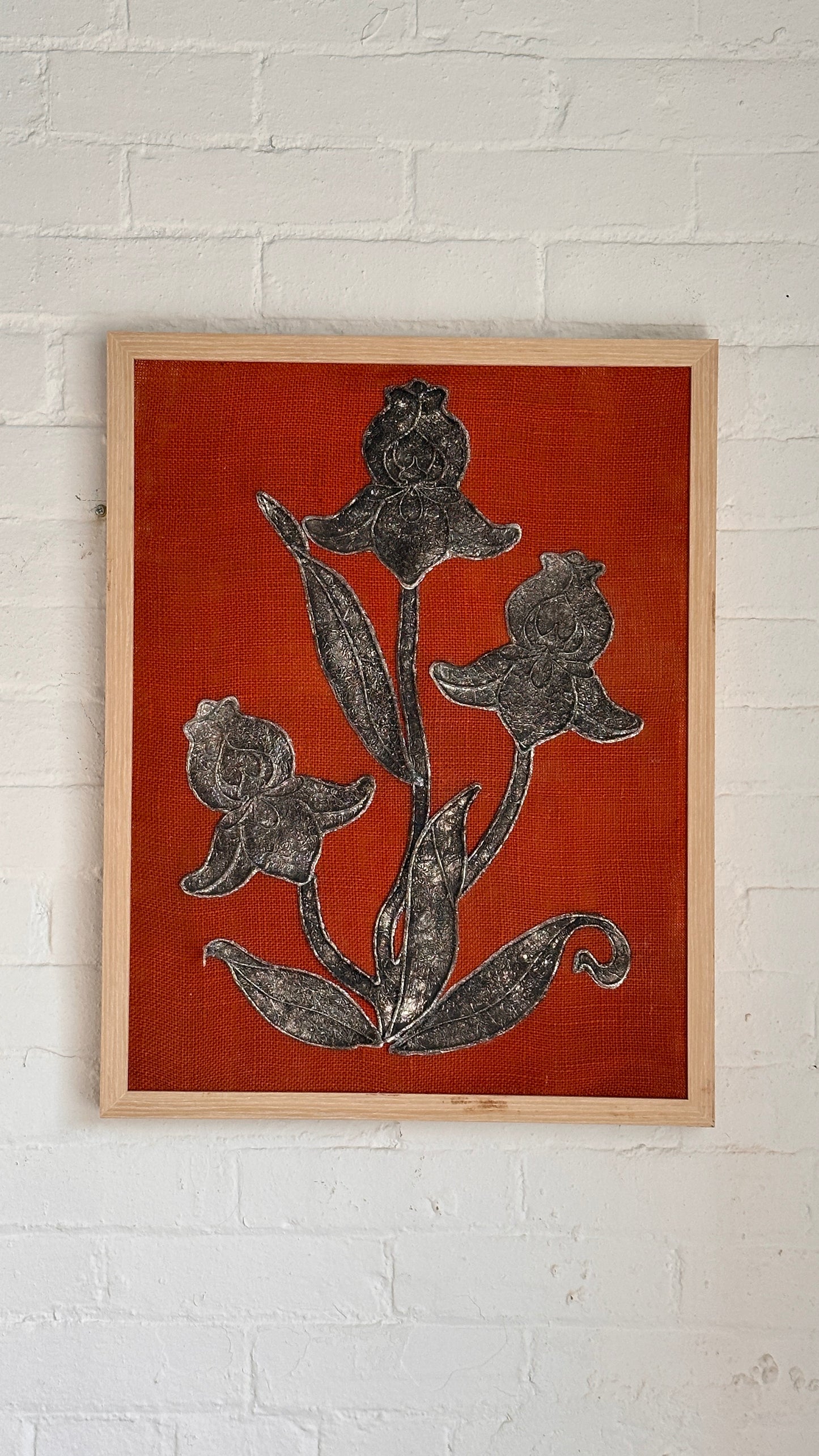 Pair of Framed Textile Art