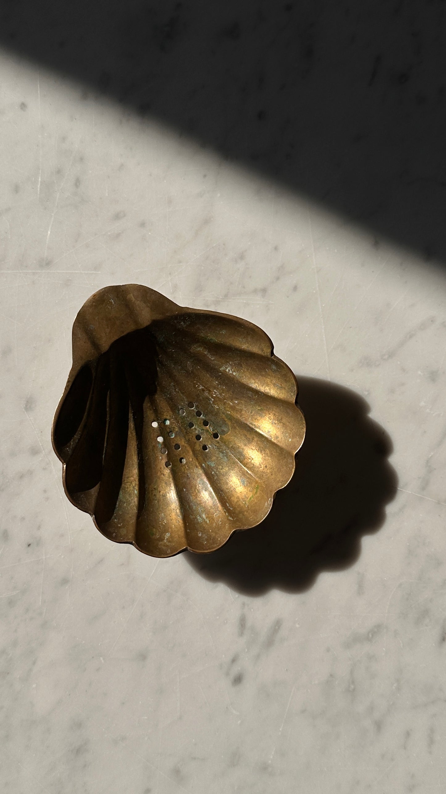 Vintage Brass Shell Soap Dish