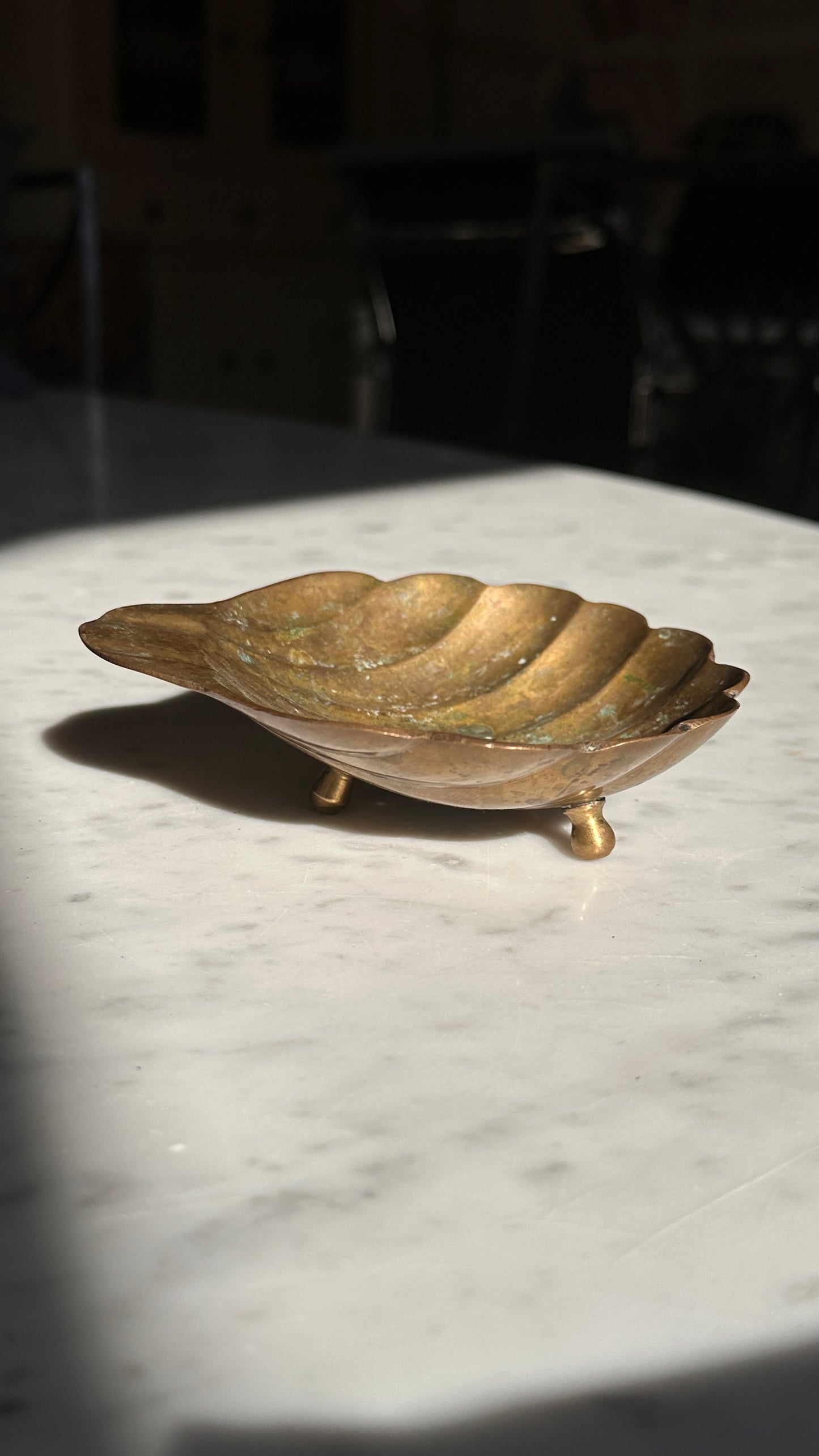 Vintage Brass Shell Soap Dish