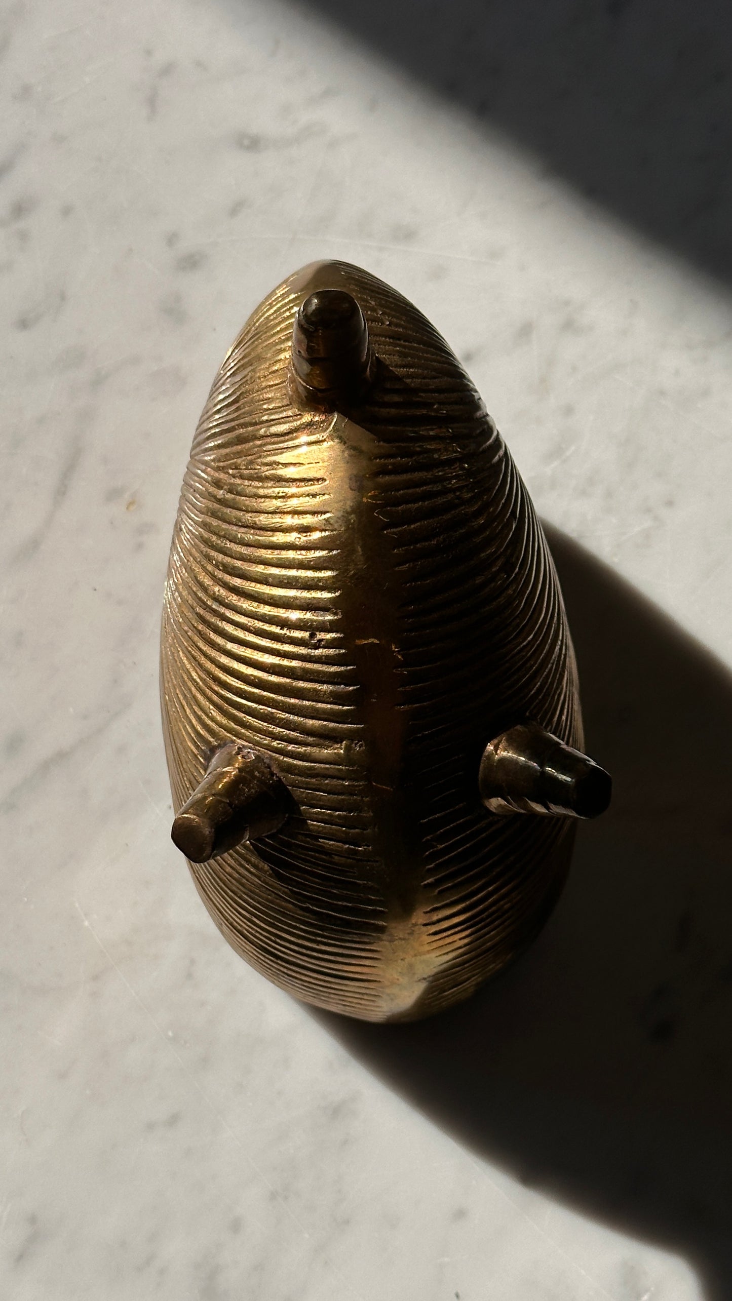 Vintage Brass Nautilus Planter