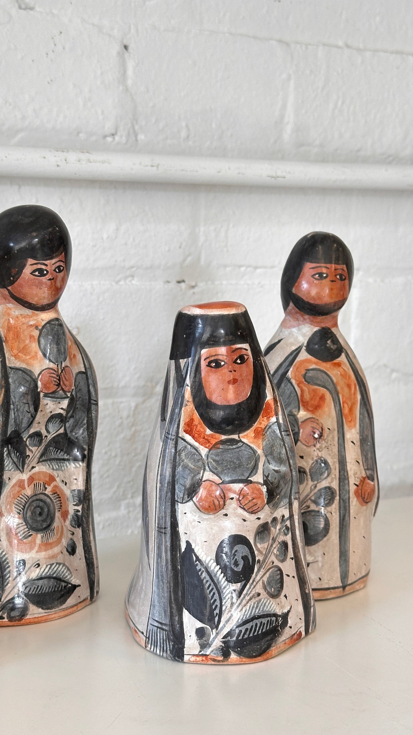 Vintage Hand Painted Tonala Ceramic Figures
