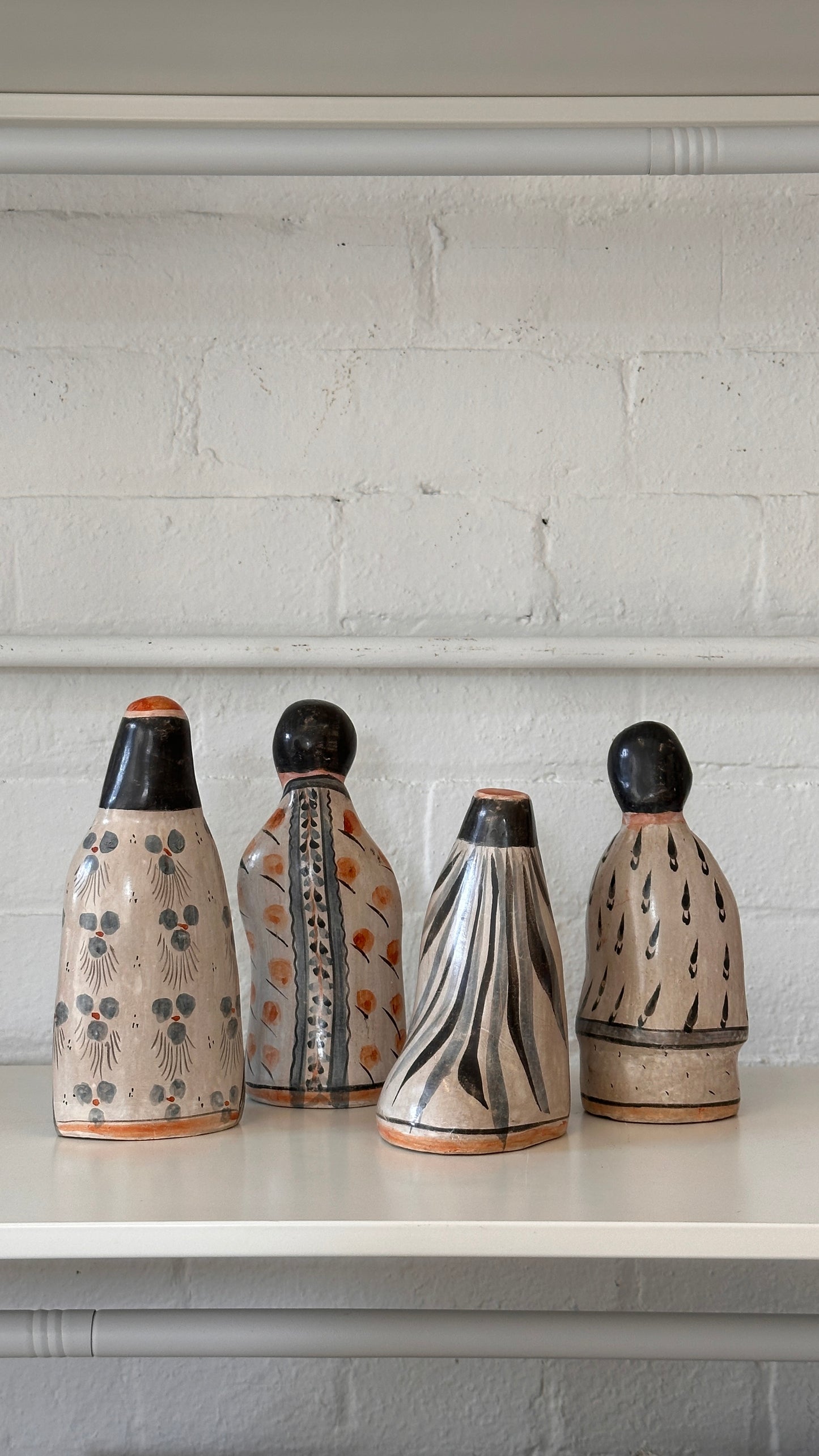 Vintage Hand Painted Tonala Ceramic Figures