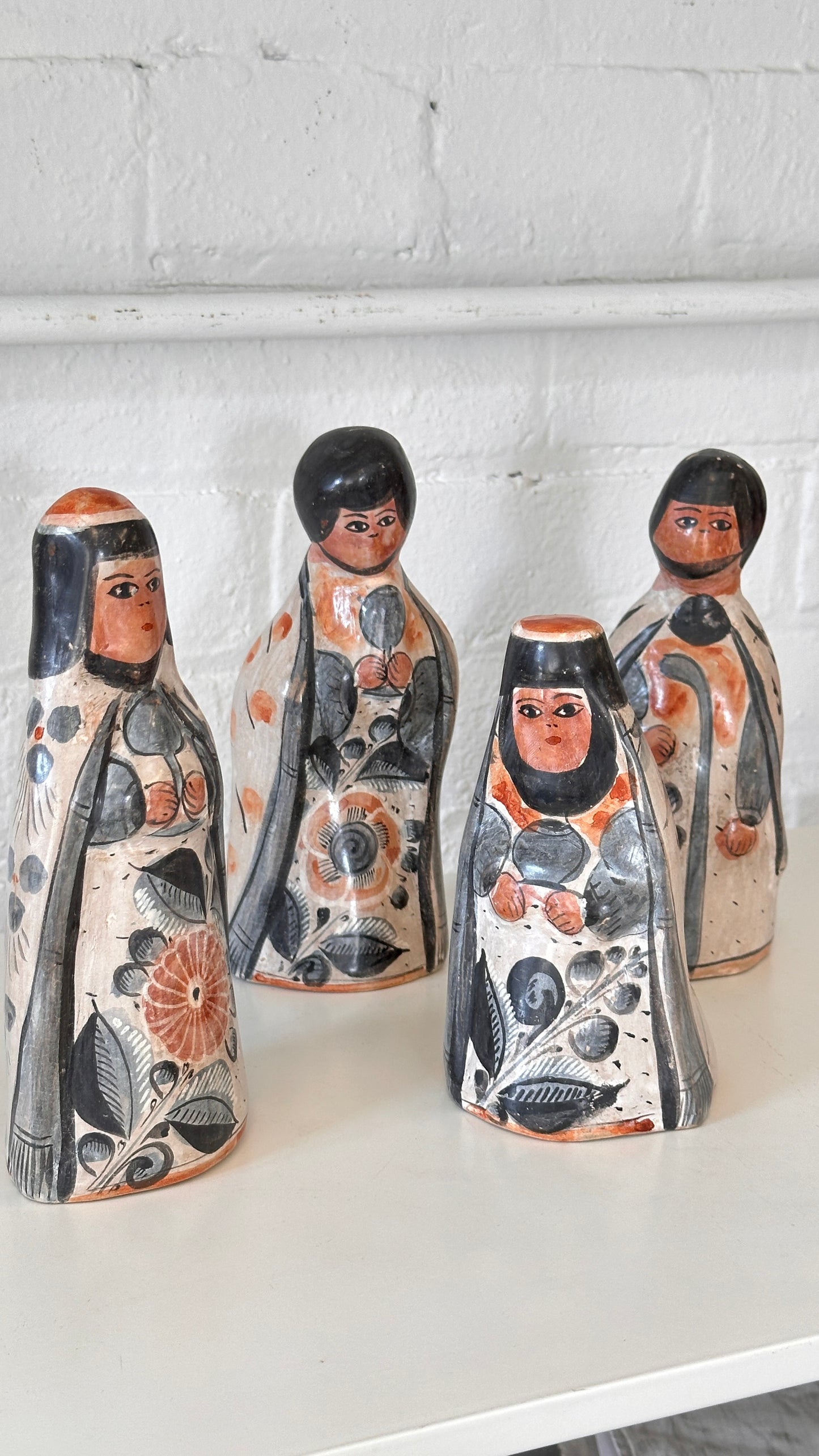Vintage Hand Painted Tonala Ceramic Figures