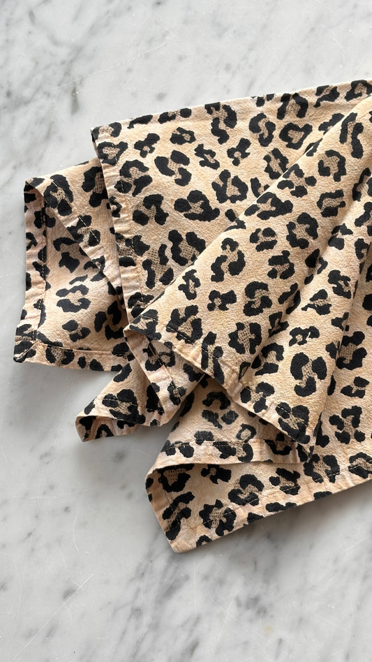 Set of 8 Leopard Print Napkins