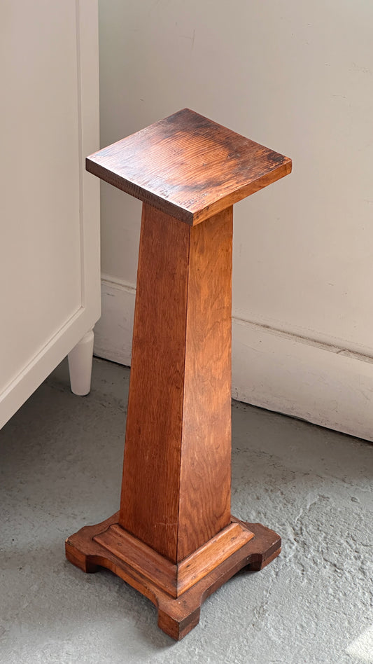 Arts & Crafts Mission Oak Pedestal / Plant Stand