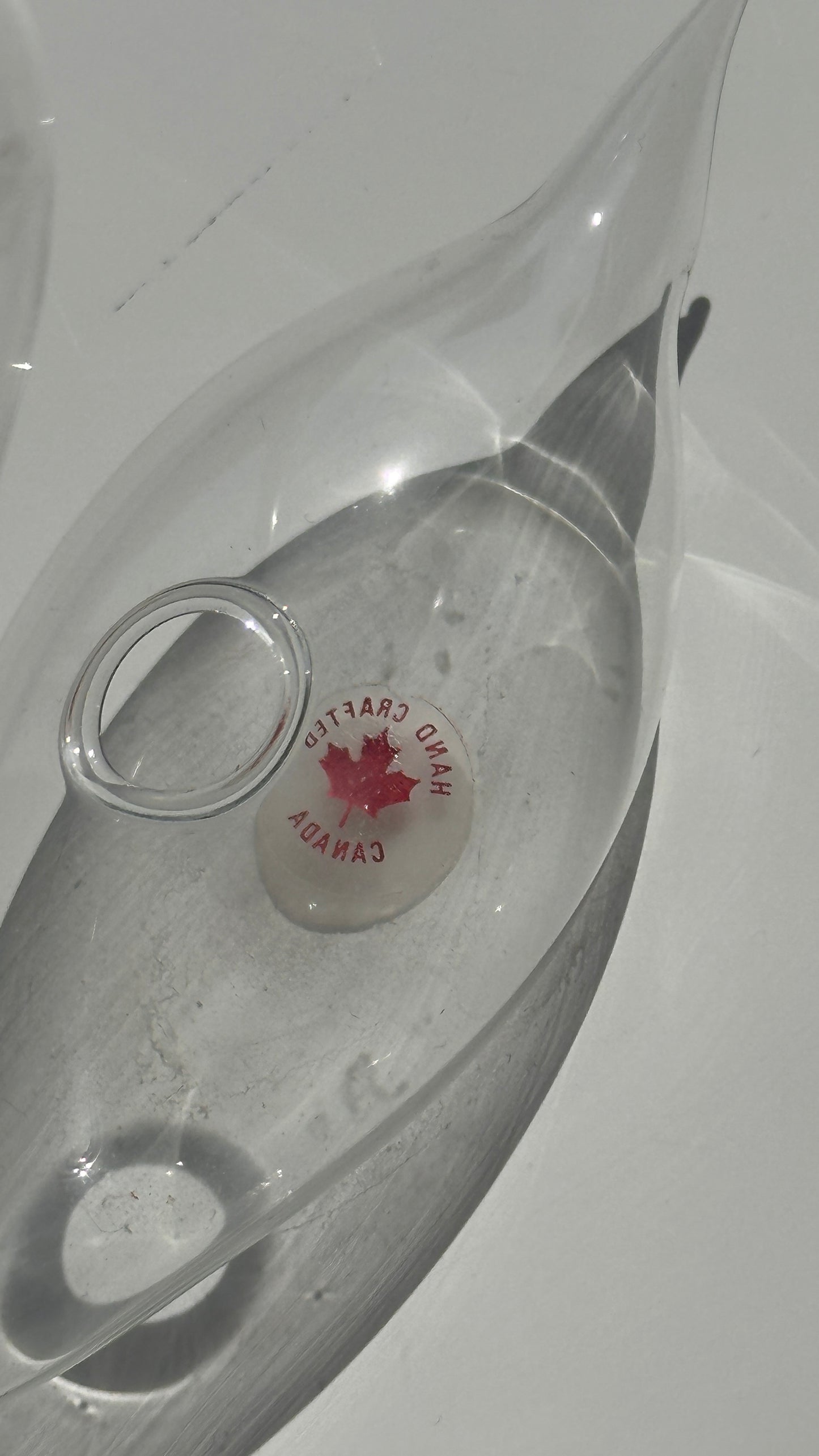Canadian Made Clear Glass Swan