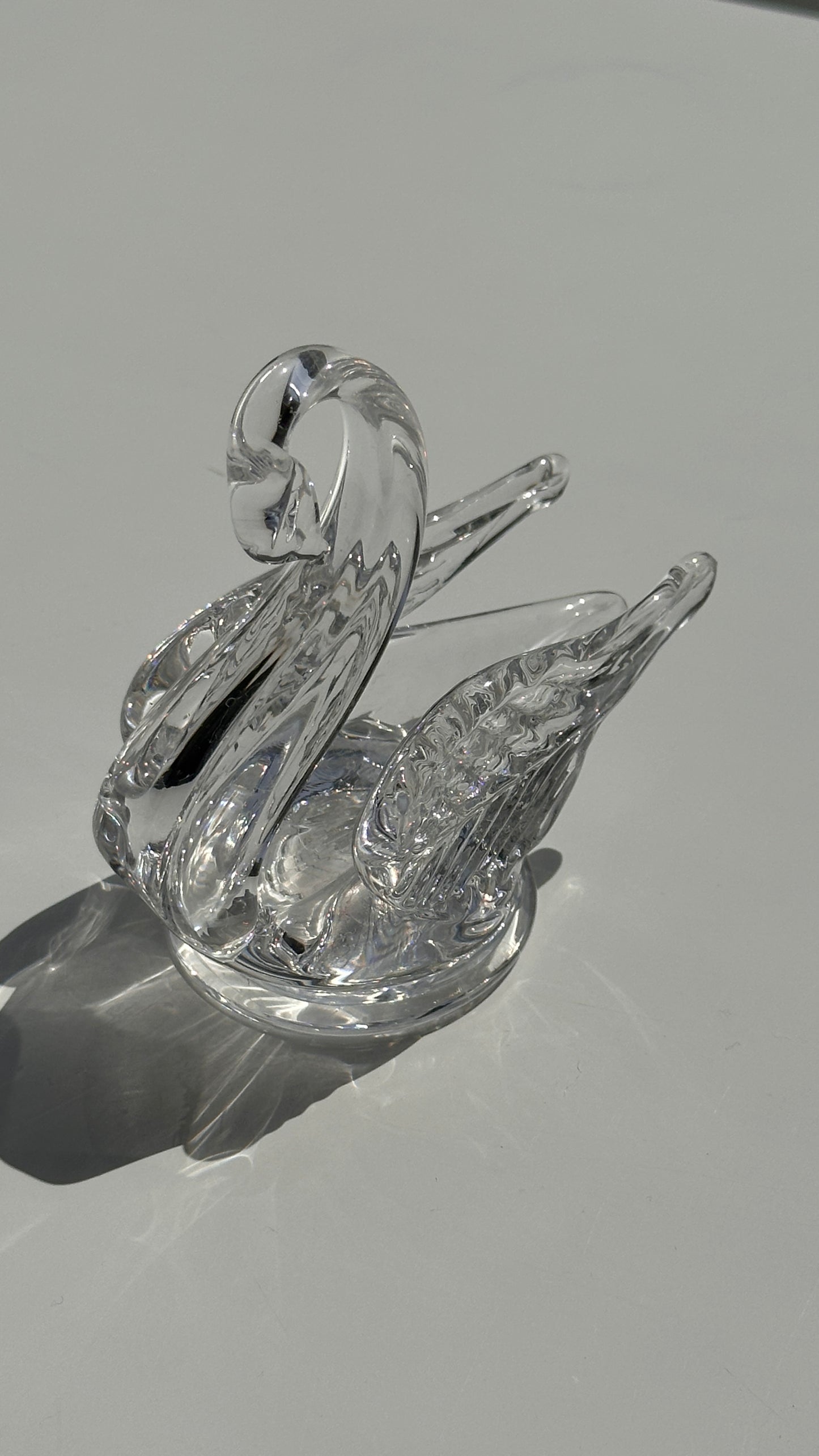 Edinburgh Crystal Swan Ring Dish / Figurine