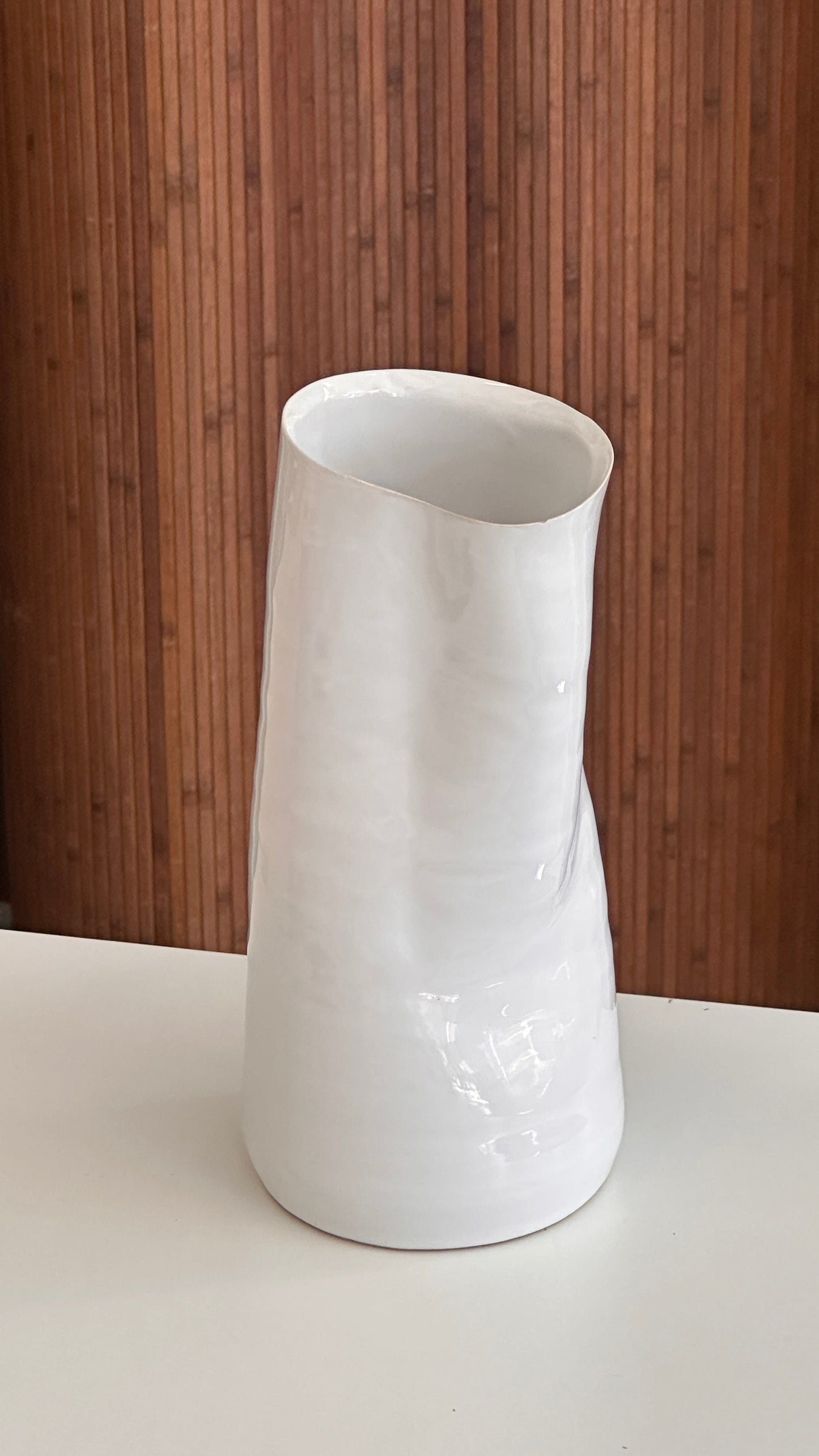 Slumped Ceramic Vase