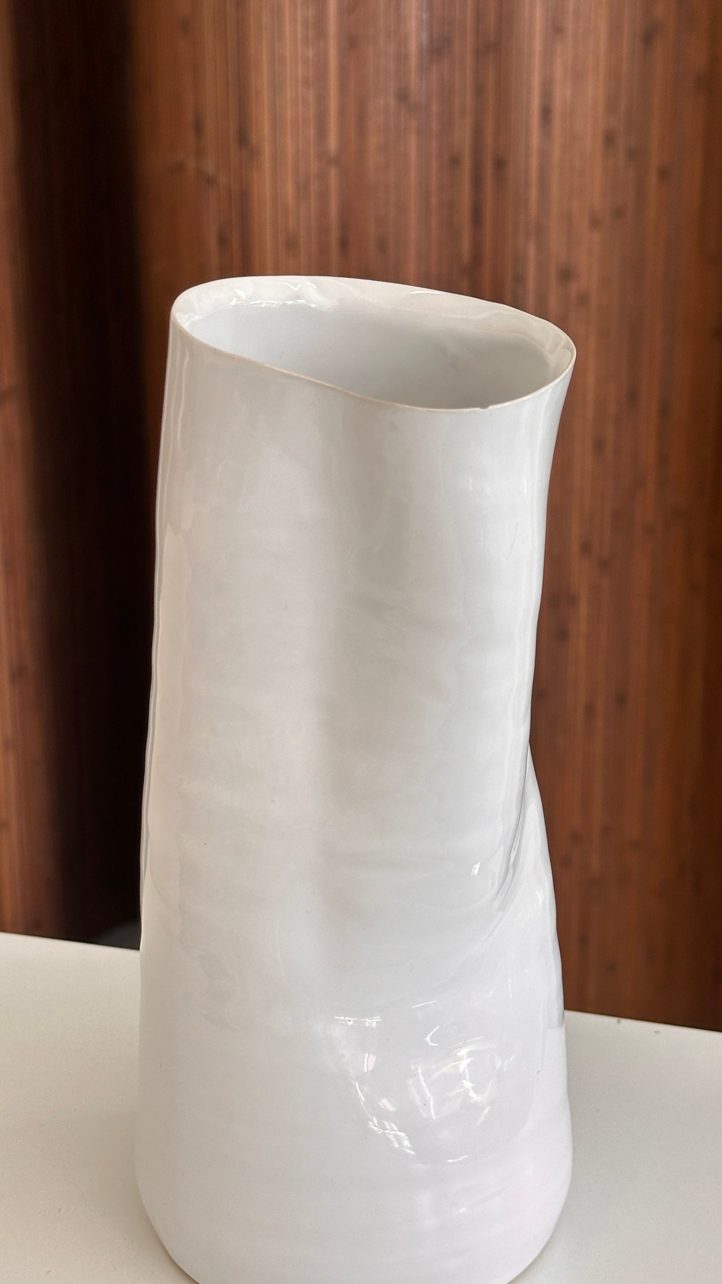 Slumped Ceramic Vase