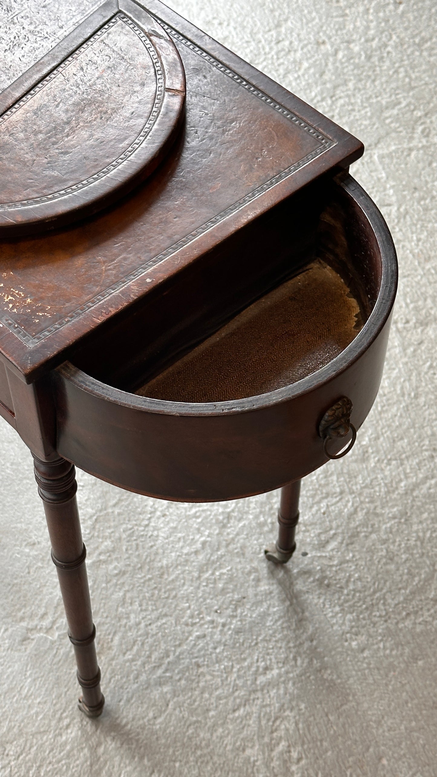 Antique Side Table with Planter Box Insert