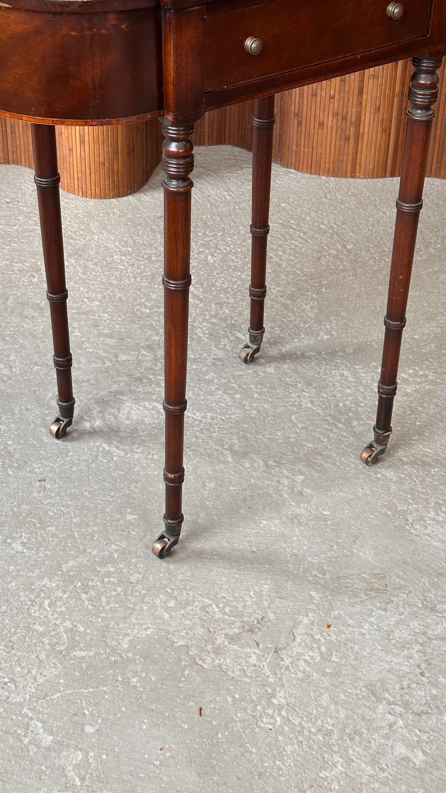 Antique Side Table with Planter Box Insert