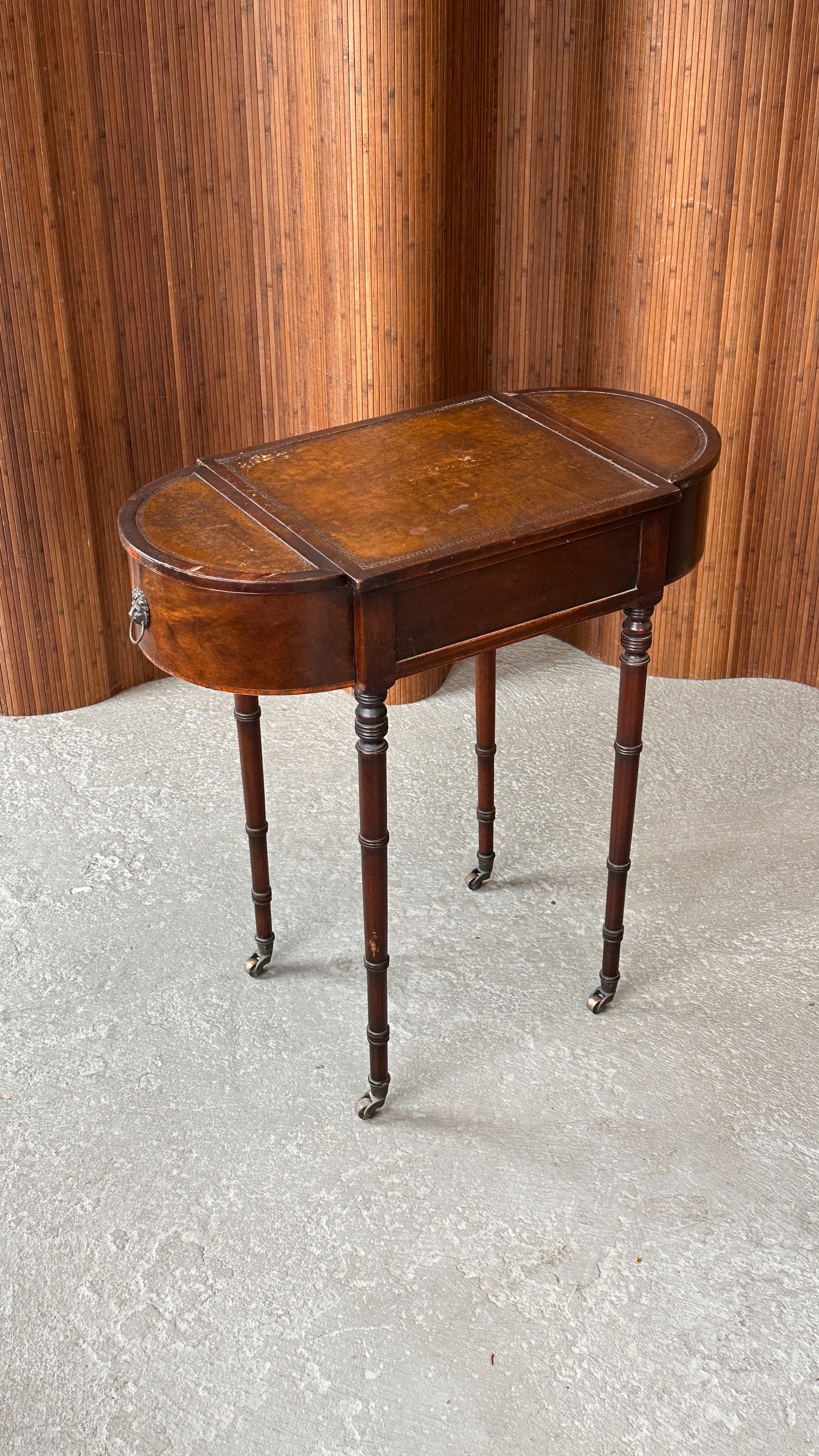 Antique Side Table with Planter Box Insert