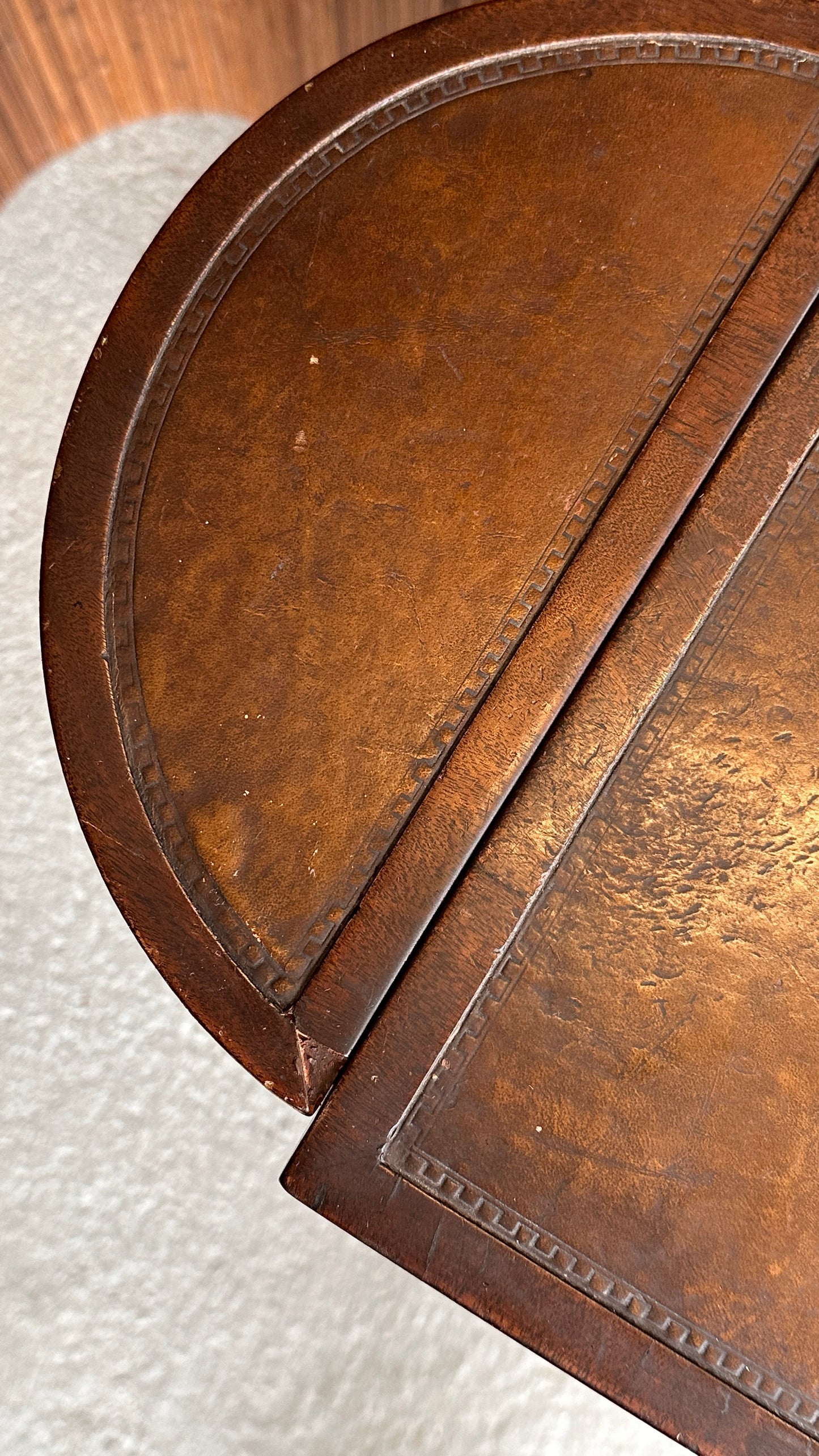 Antique Side Table with Planter Box Insert