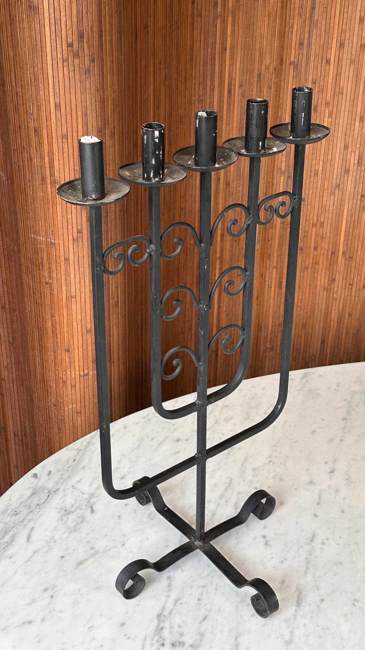 Large Wrought Iron Candelabra