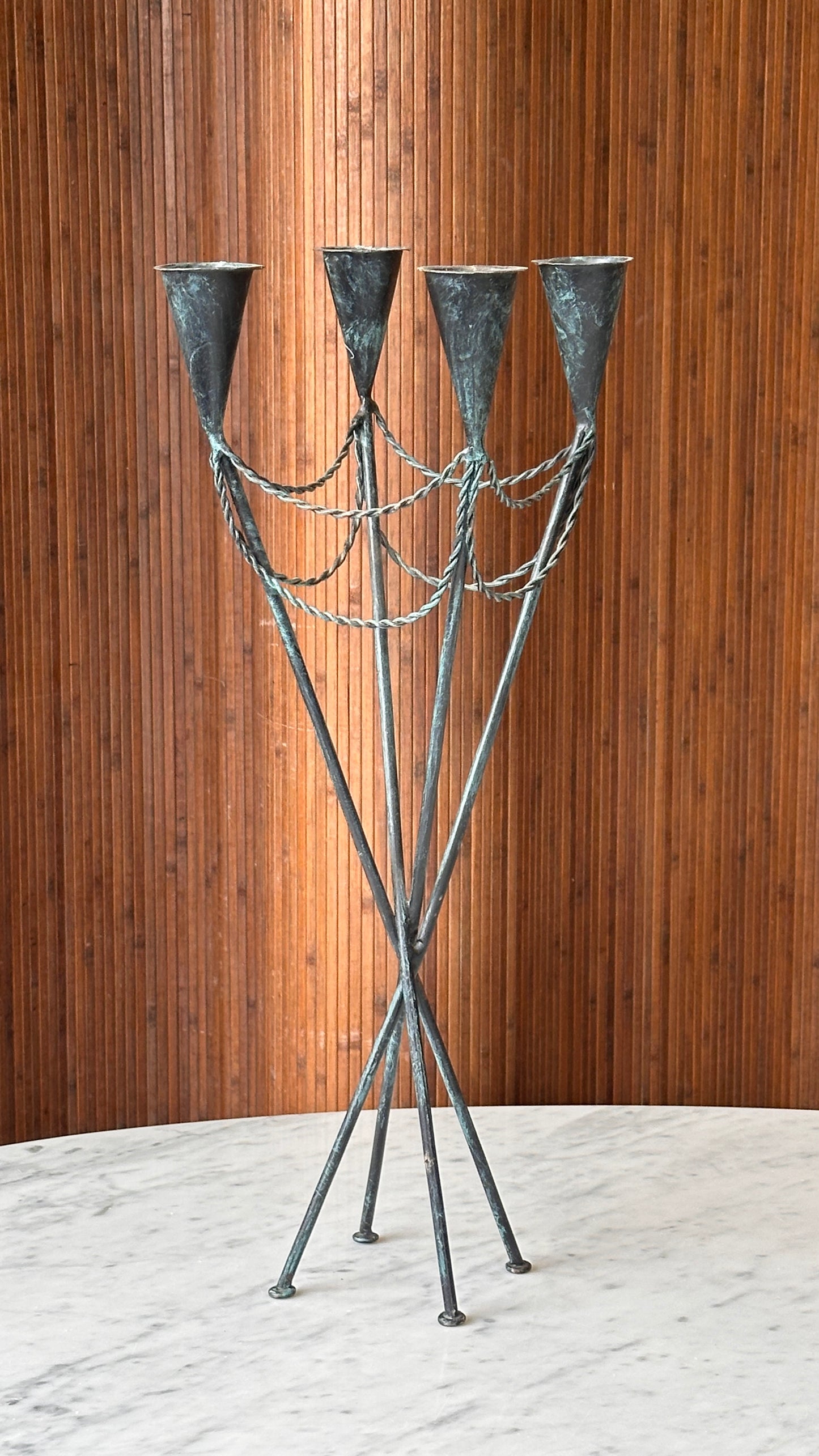 Large Iron Candle Holder
