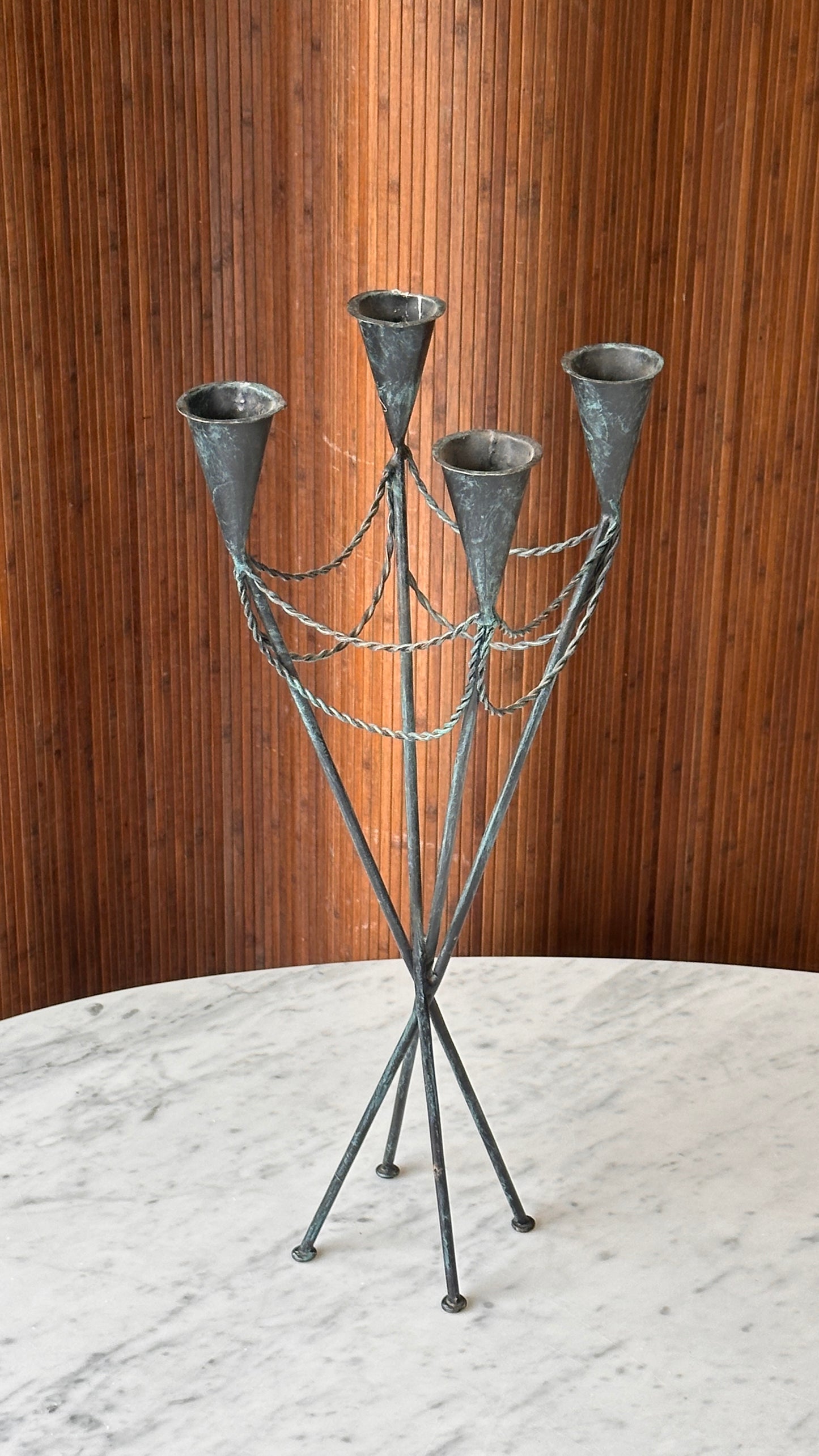 Large Iron Candle Holder