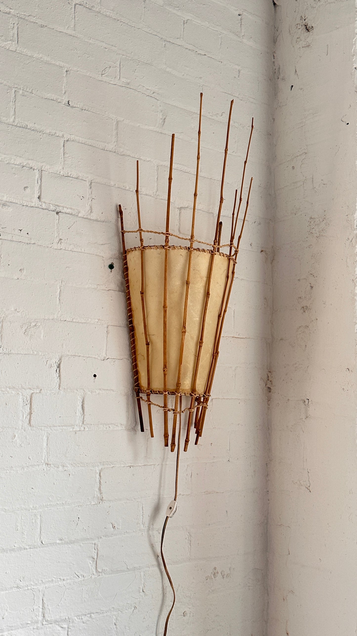 Vintage Bamboo Wall Sconce