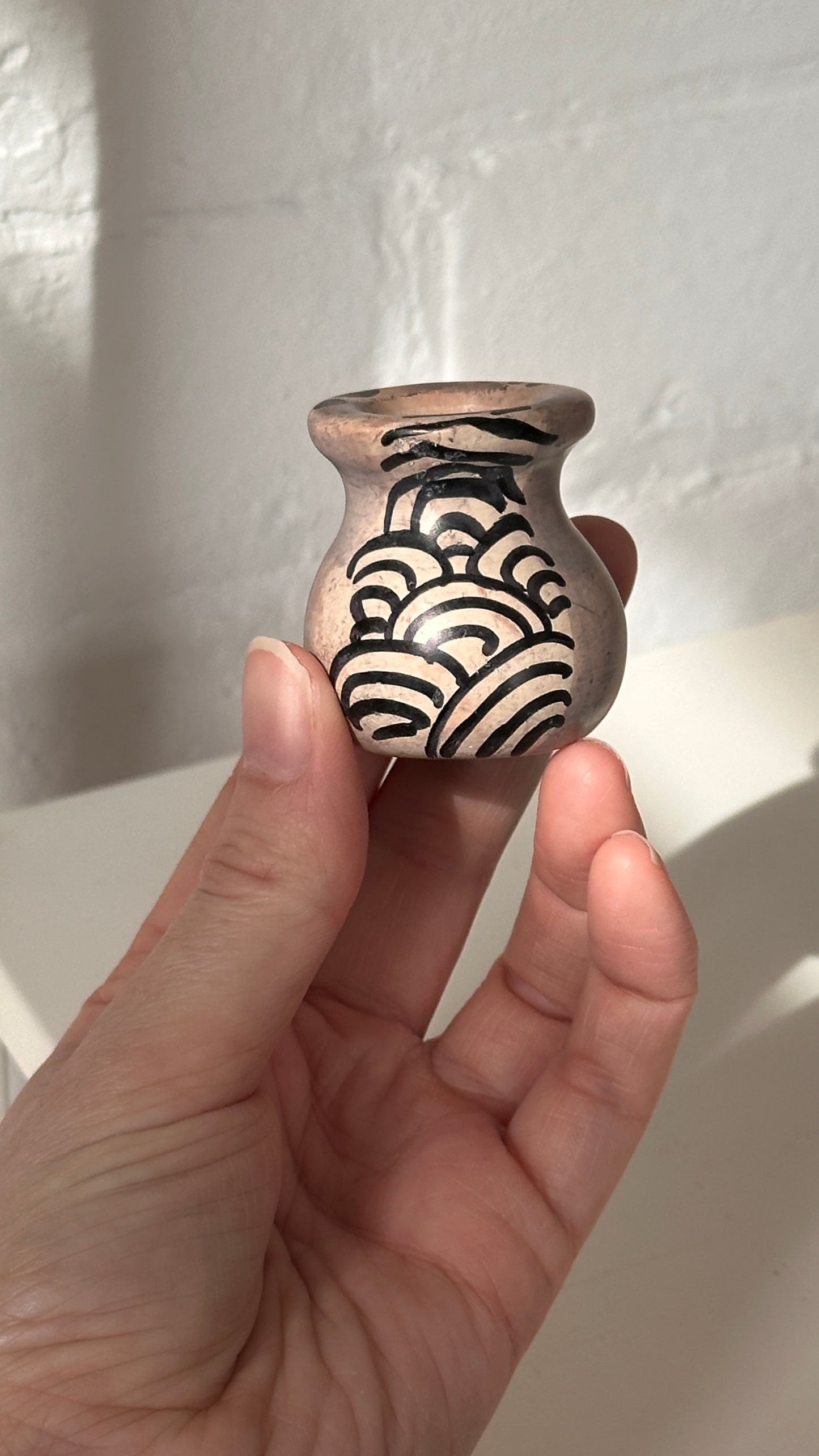 Small Decorated Stone Vase