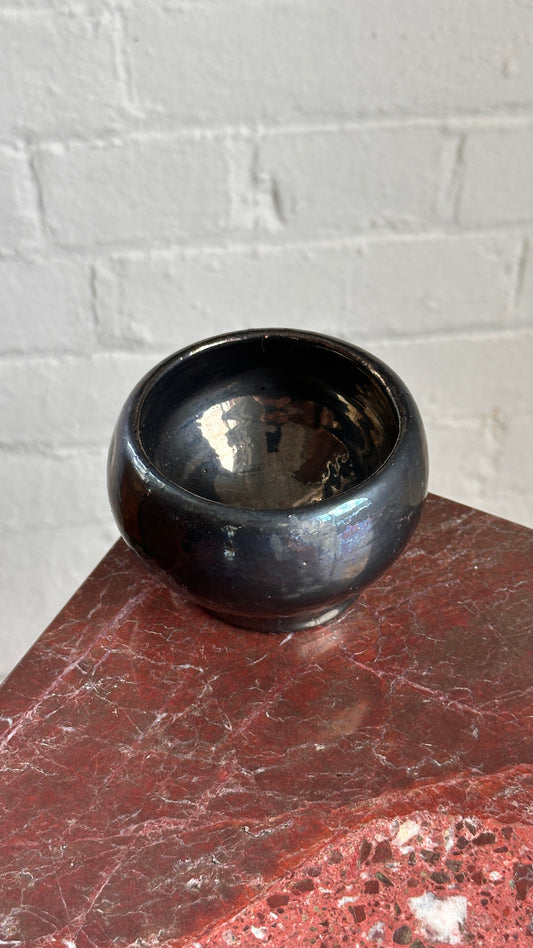 Handmade Ceramic Bowl with Iridescent Glaze